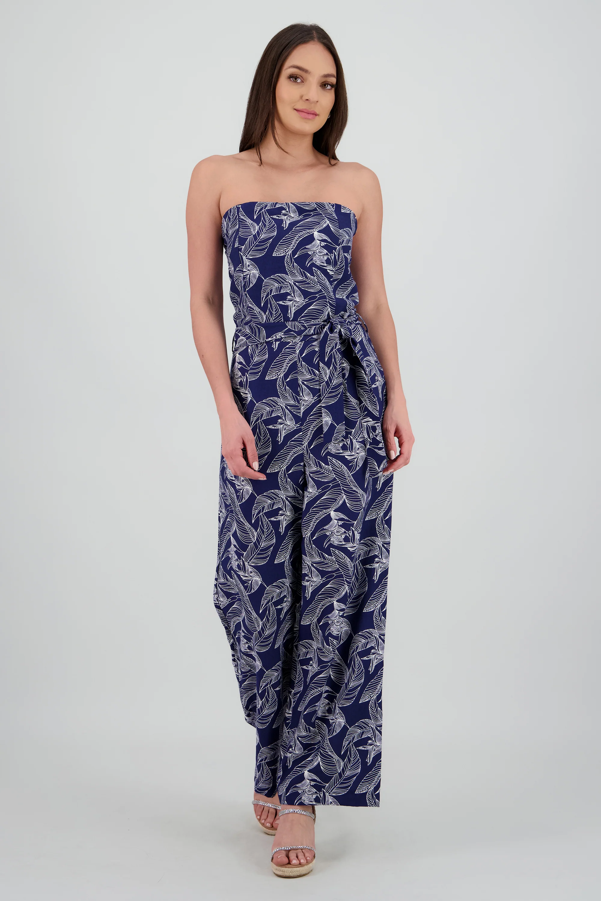 Jumpsuit strapless estampado detalle laso - Image 2
