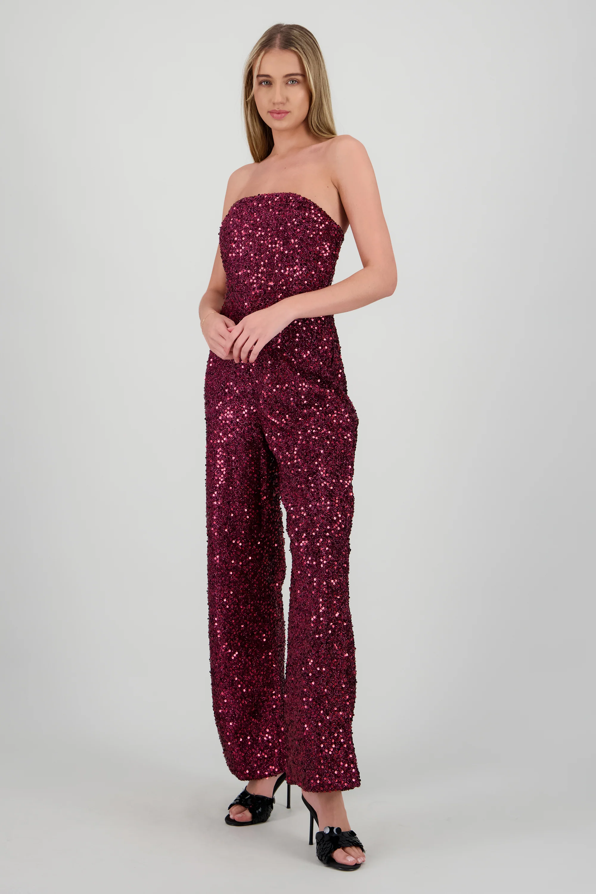 Jumpsuit strapless lentejuela - Image 2