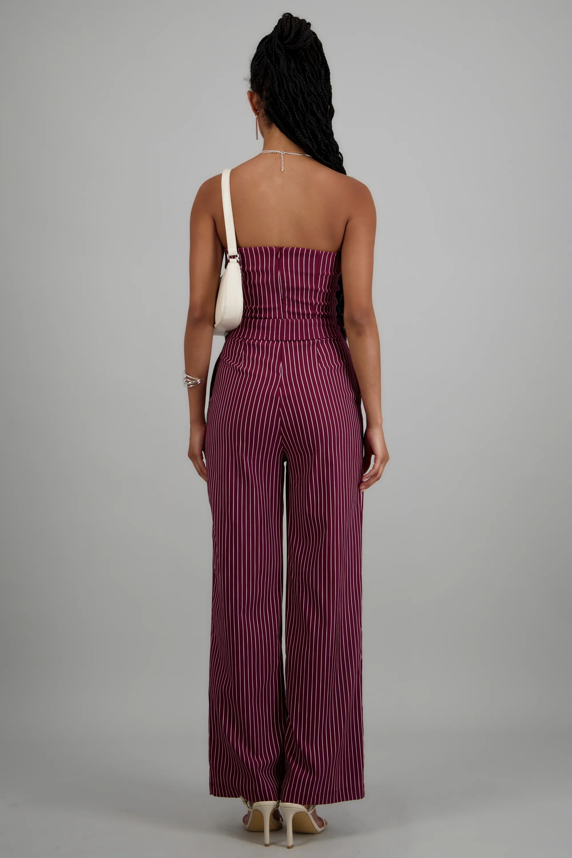 Jumpsuit strapless rayas detalle laso - Image 4