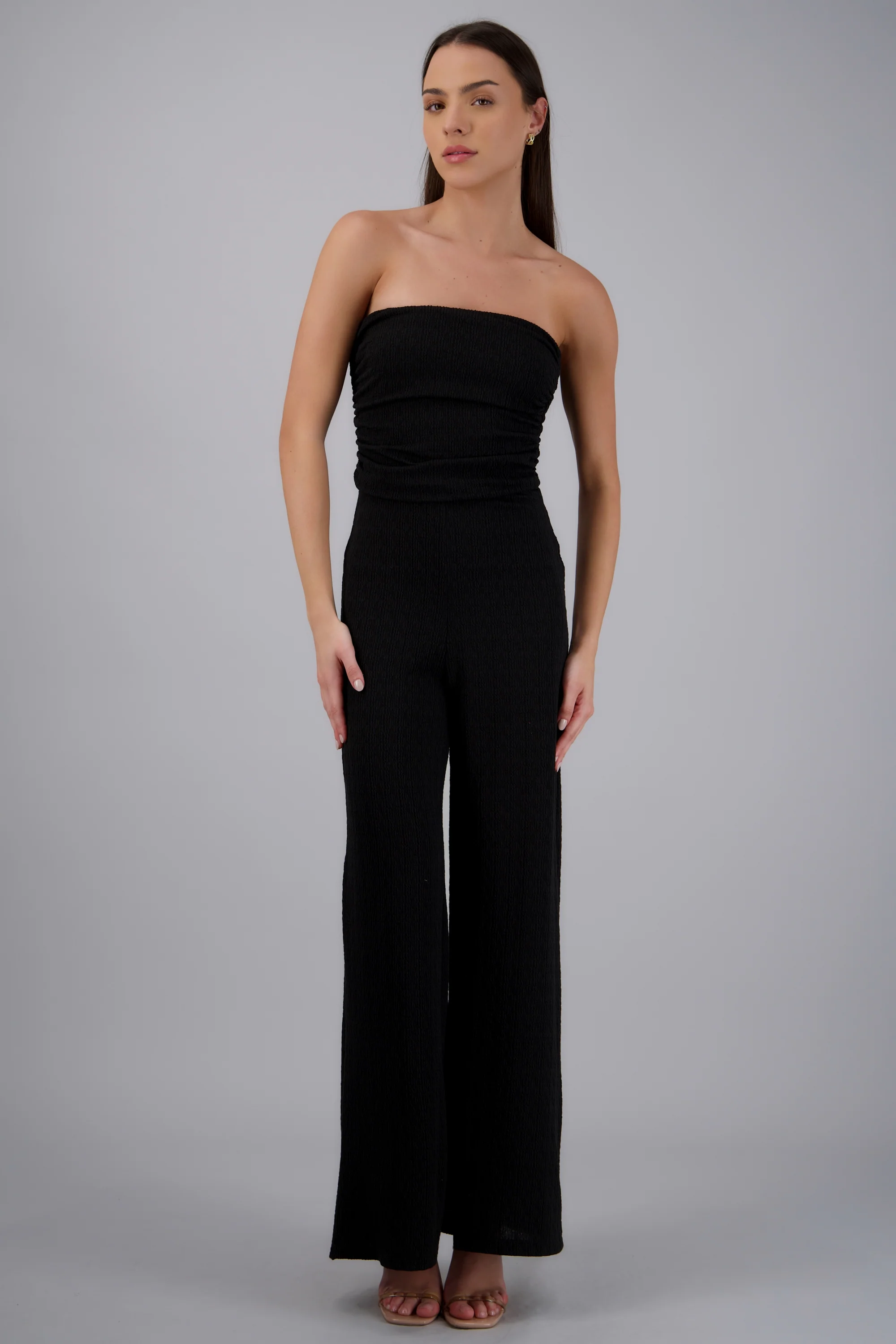 Jumpsuit strapples detalle pliegues