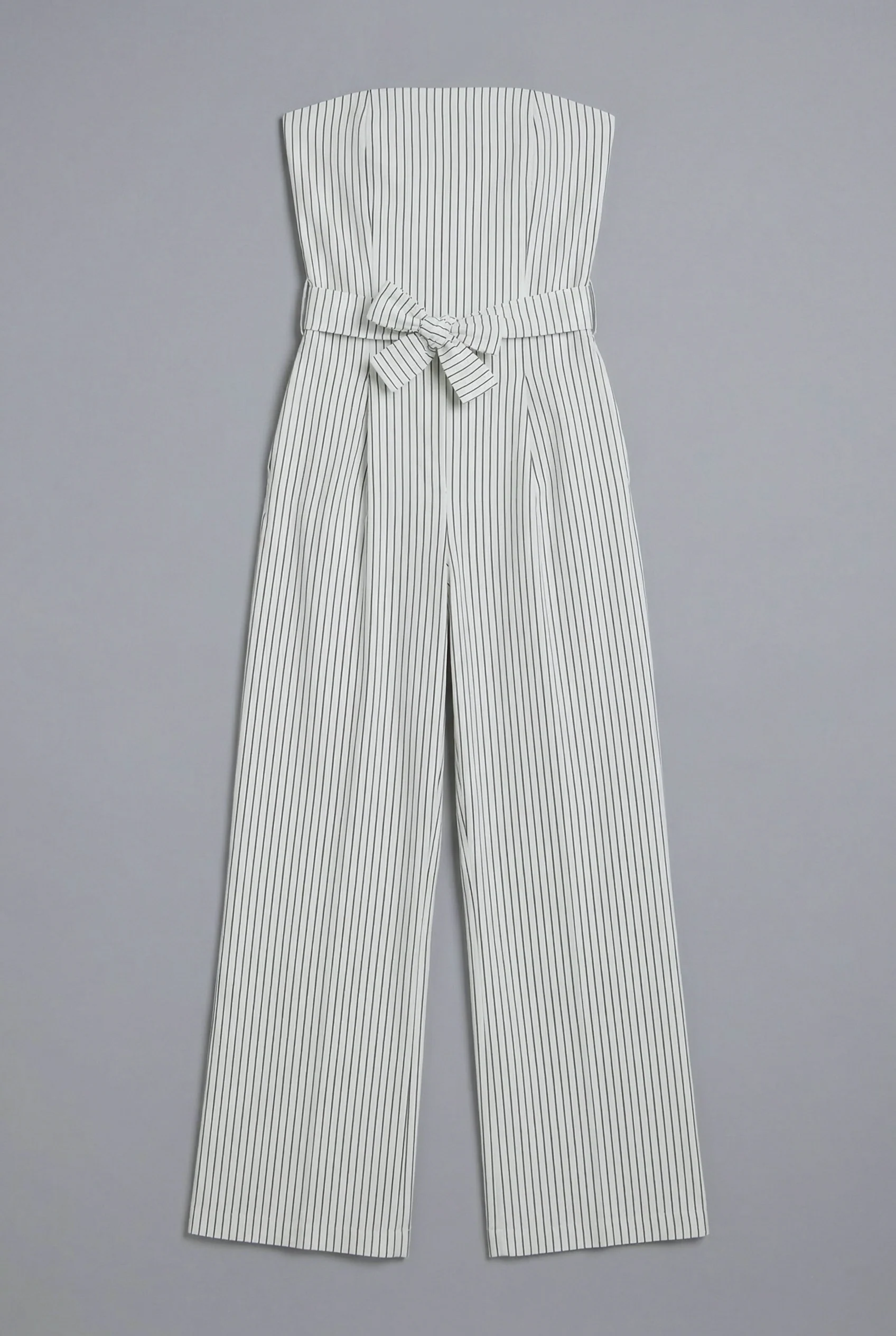 Jumpsuit strapless rayas detalle laso - Image 2