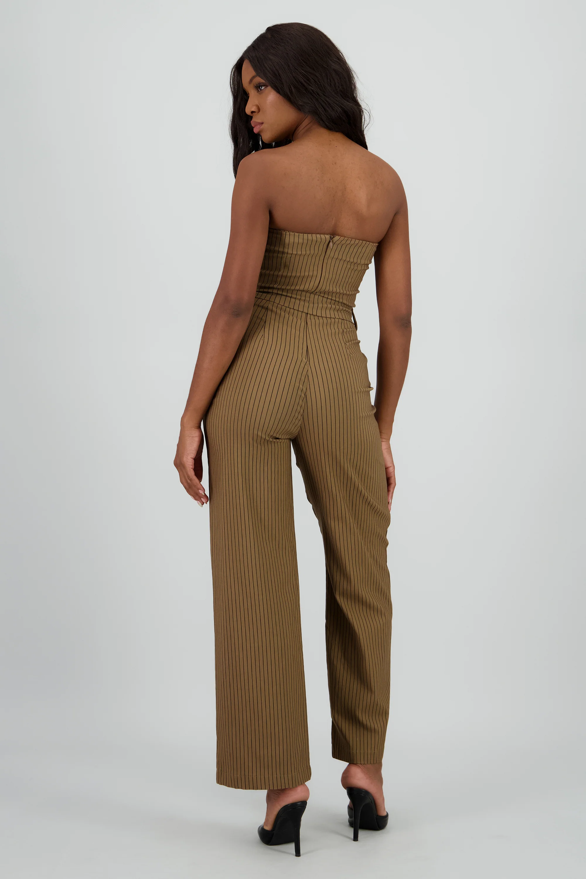 Jumpsuit strapless rayas detalle laso - Image 4