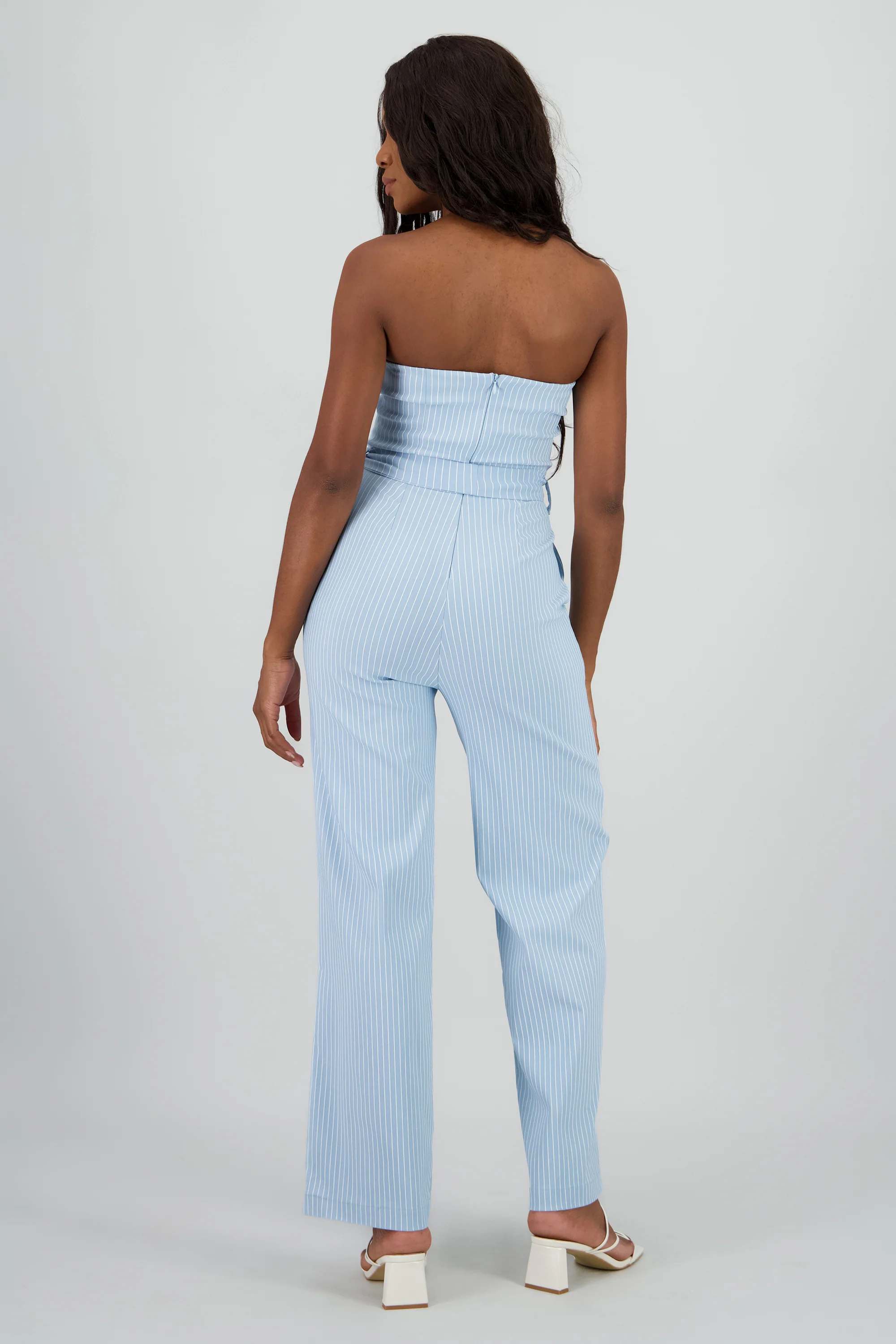 Jumpsuit strapless rayas detalle laso - Image 4