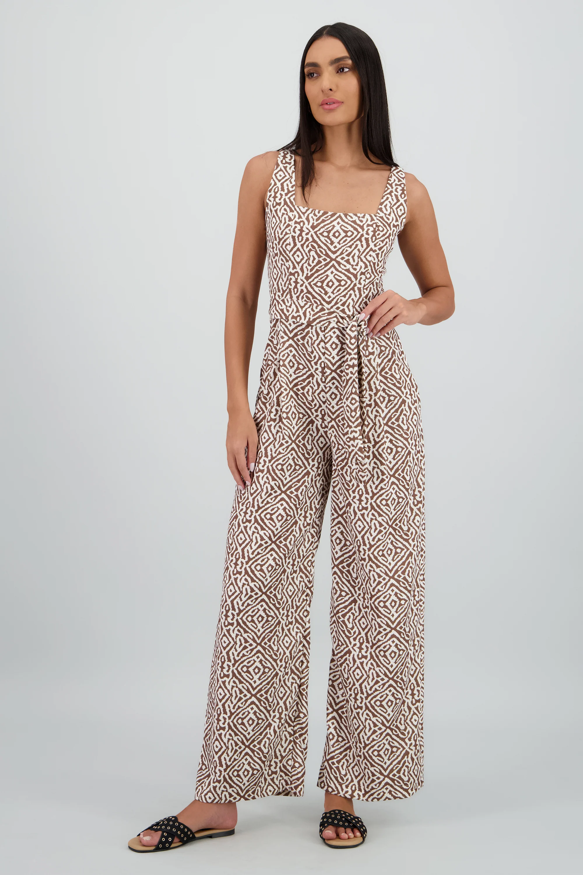Jumpsuit tirantes gruesos escote cuadrado