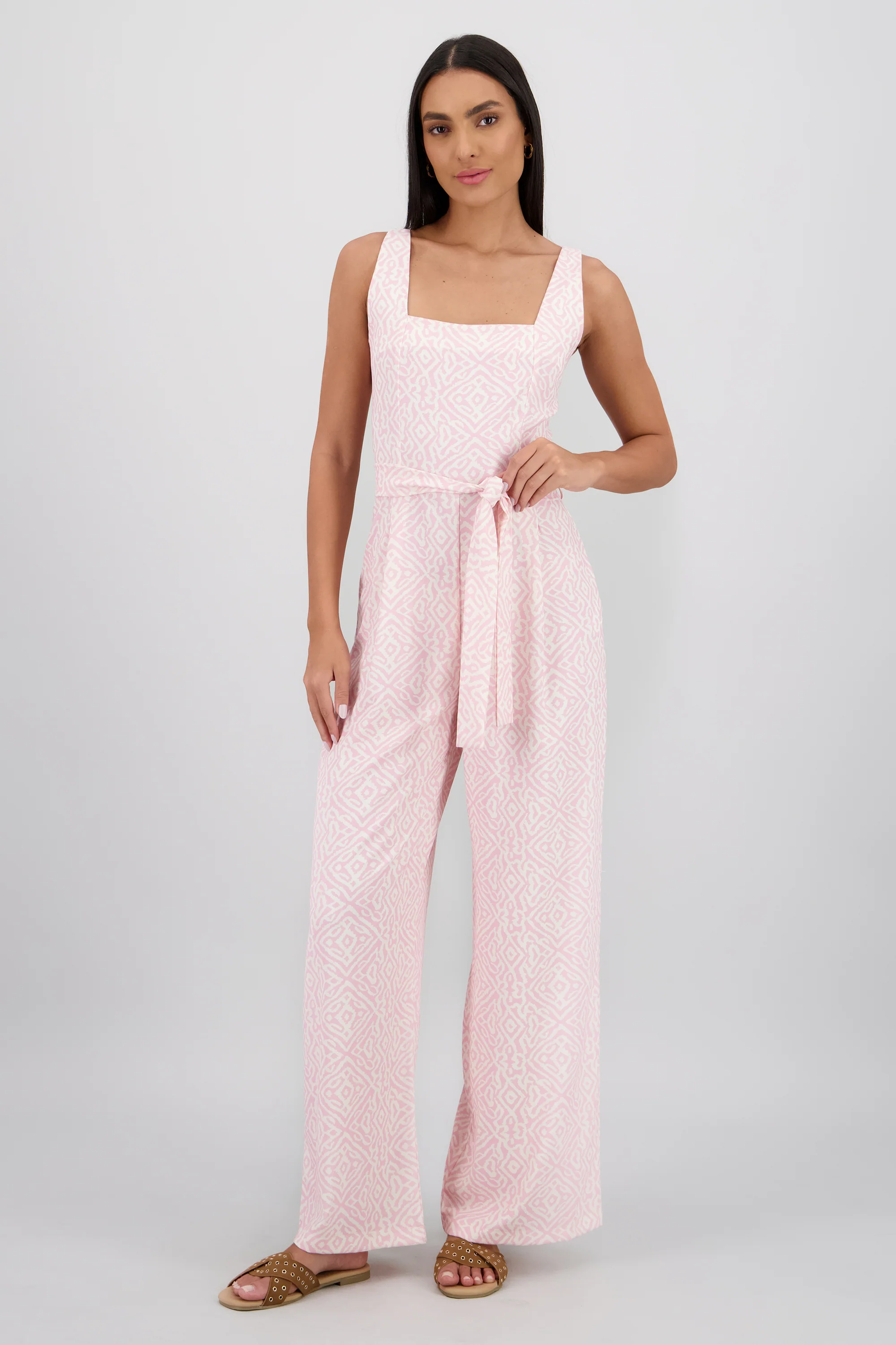 Jumpsuit tirantes gruesos escote cuadrado