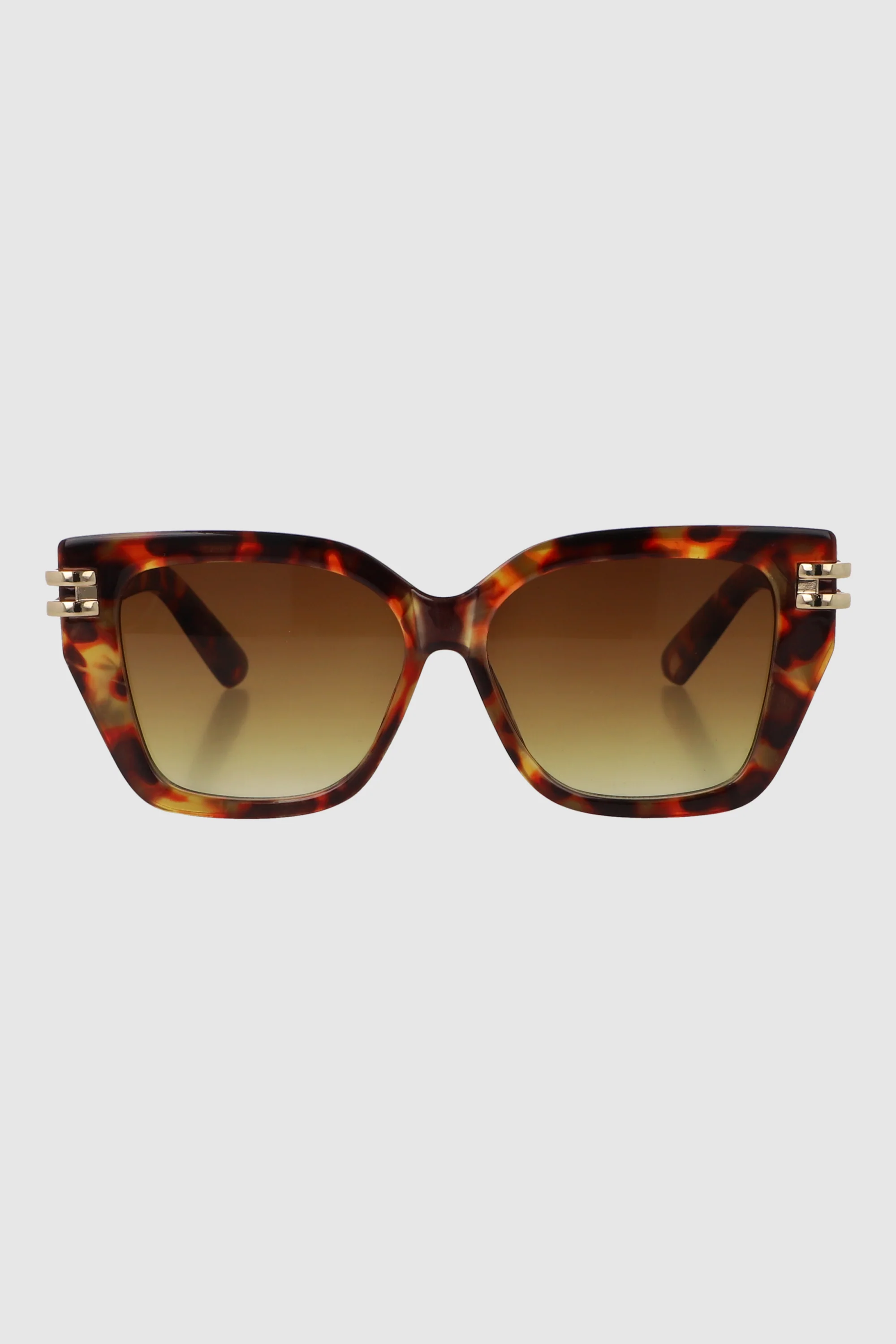 Lente cuadrado cateye con detalle metalico