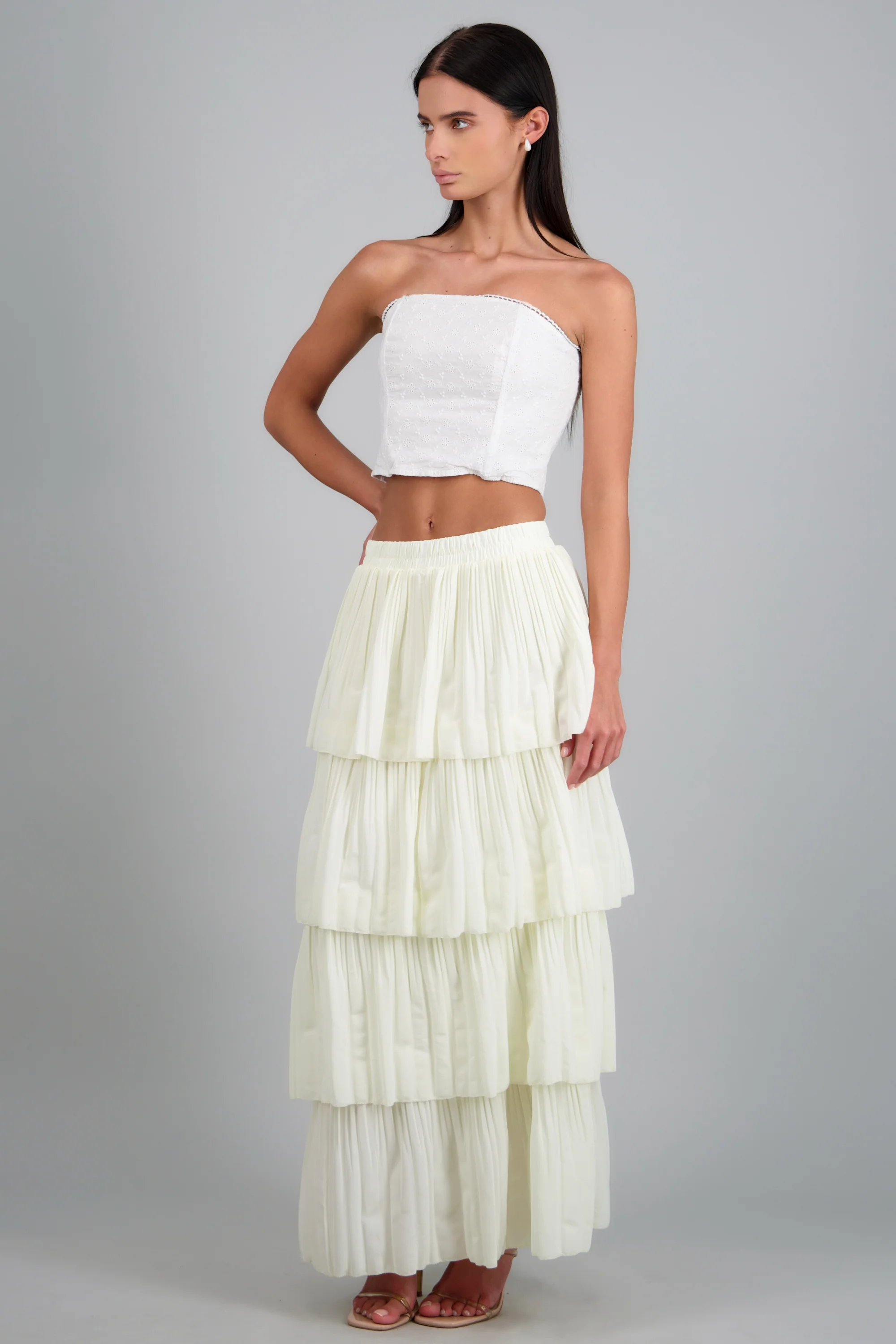 Maxi falda de olanes plisados - Image 2