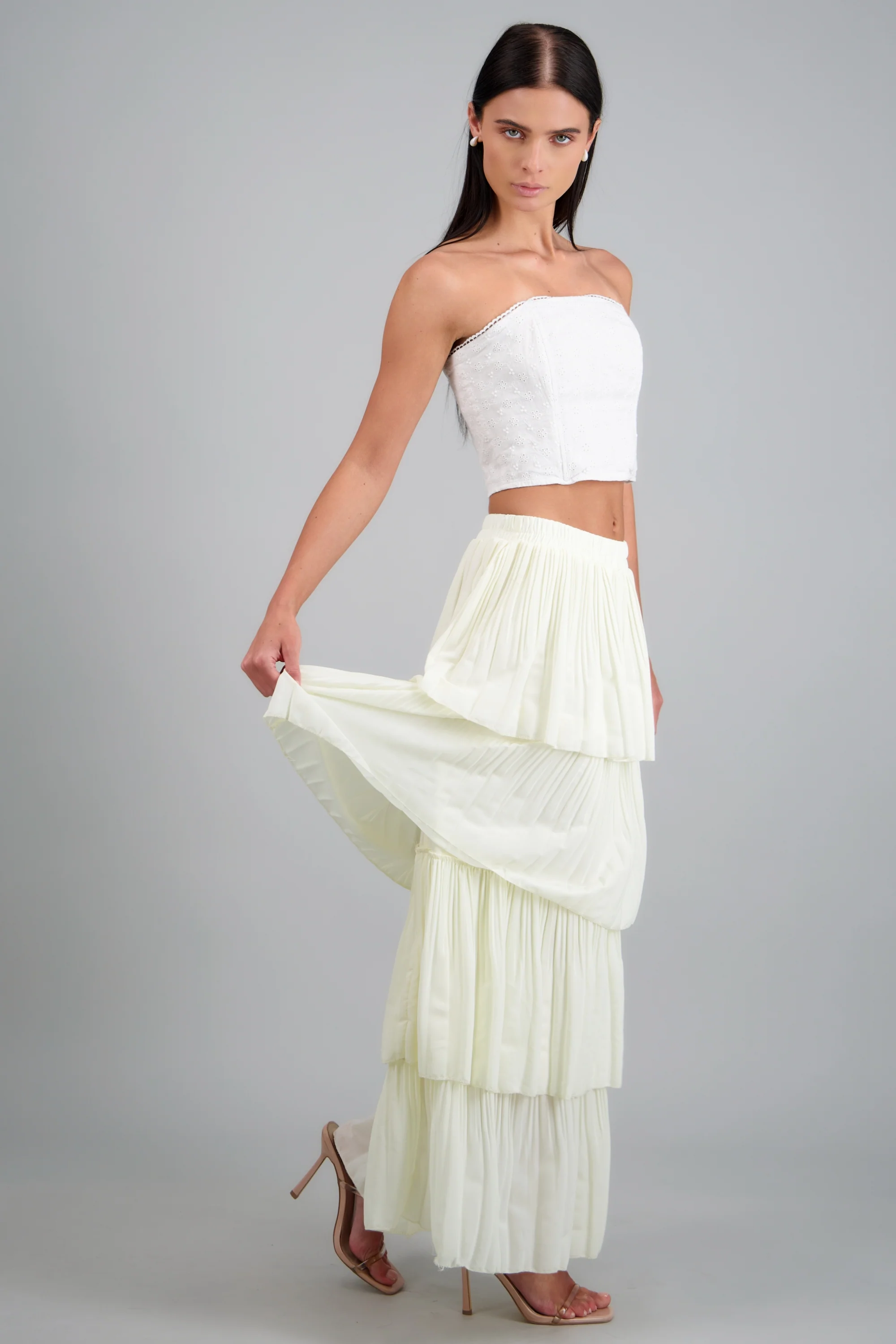 Maxi falda de olanes plisados - Image 4