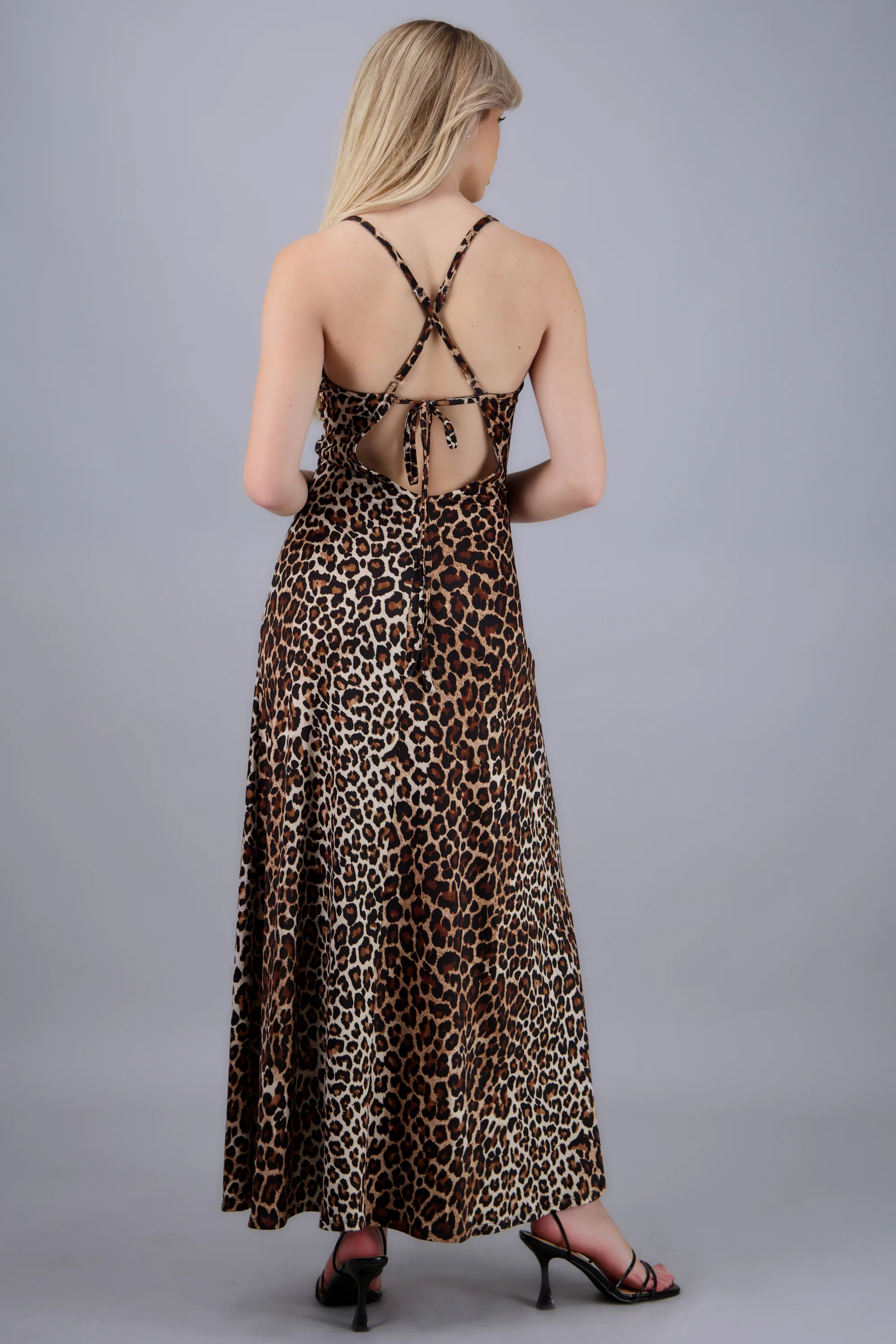 maxi vestido estampado animal print - Image 4