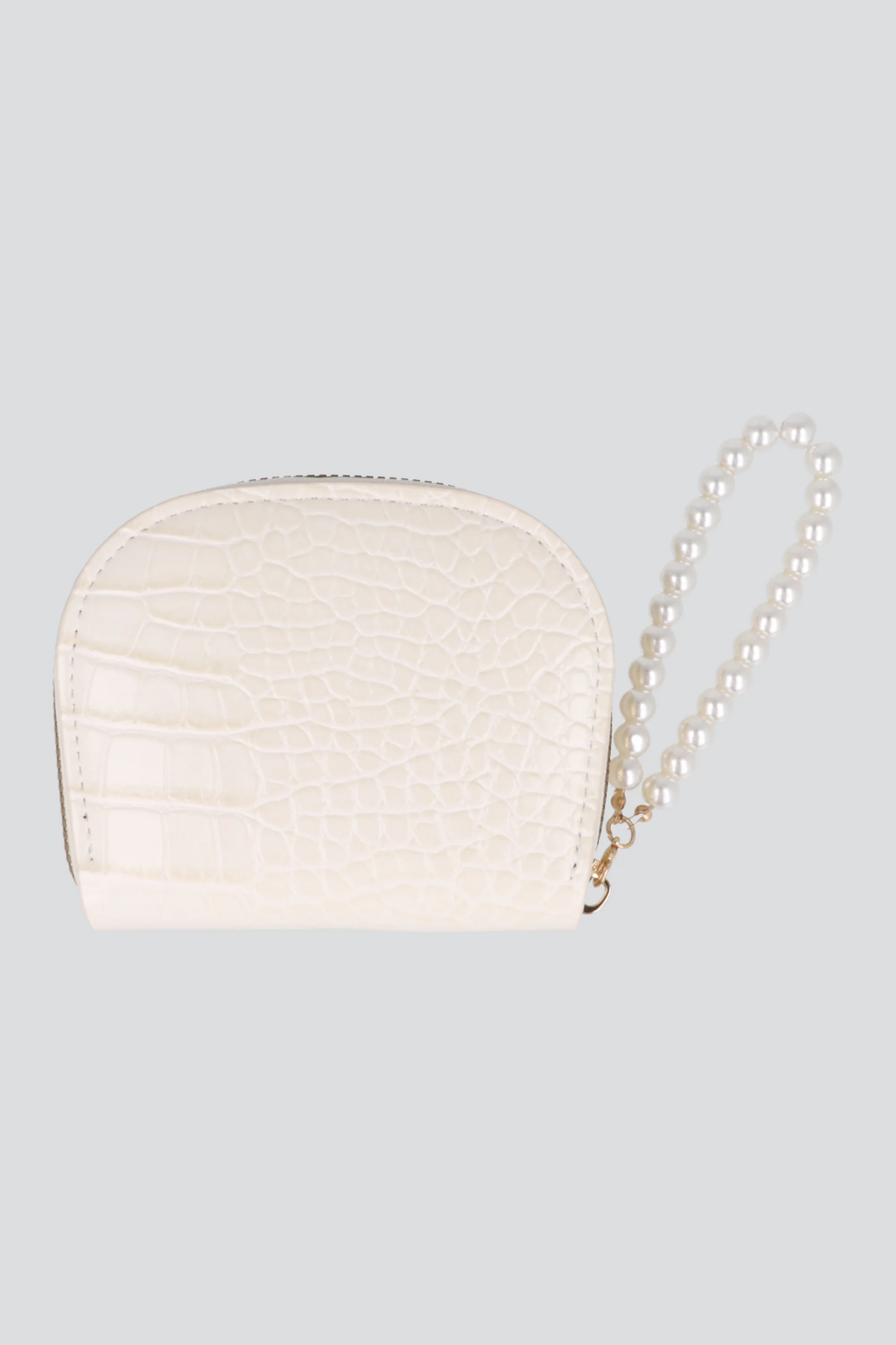 Monedero croco charm perlas
