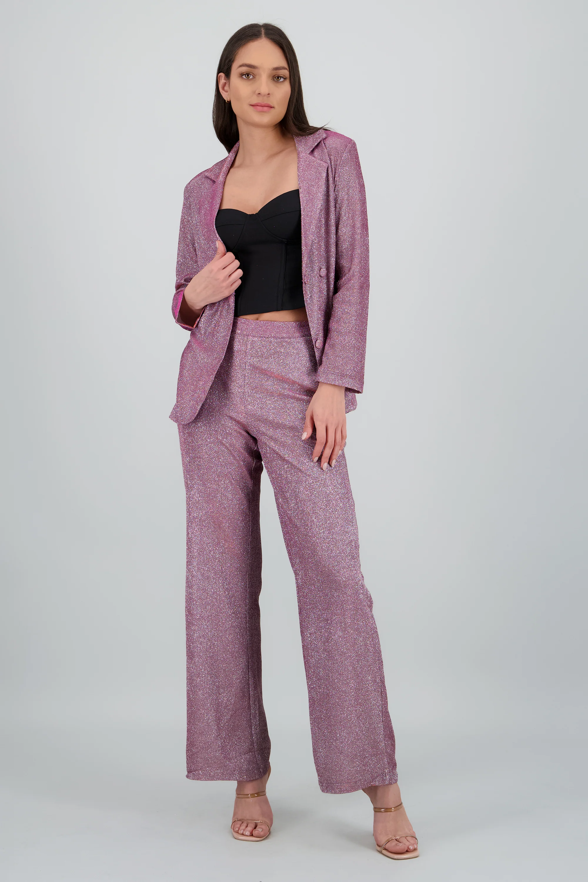 Pantalon amplio brillos
