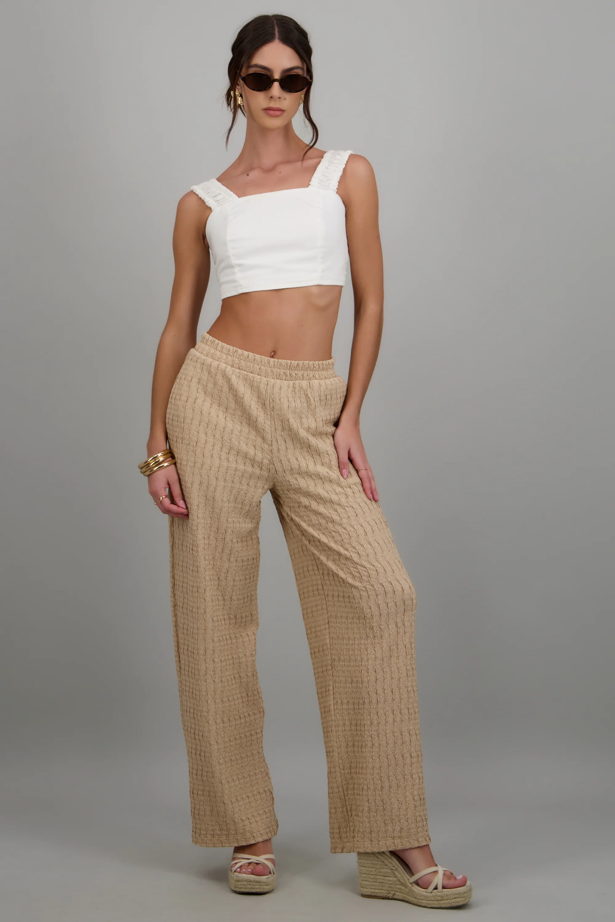 Pantalon amplio con elastico en pretina - Image 2