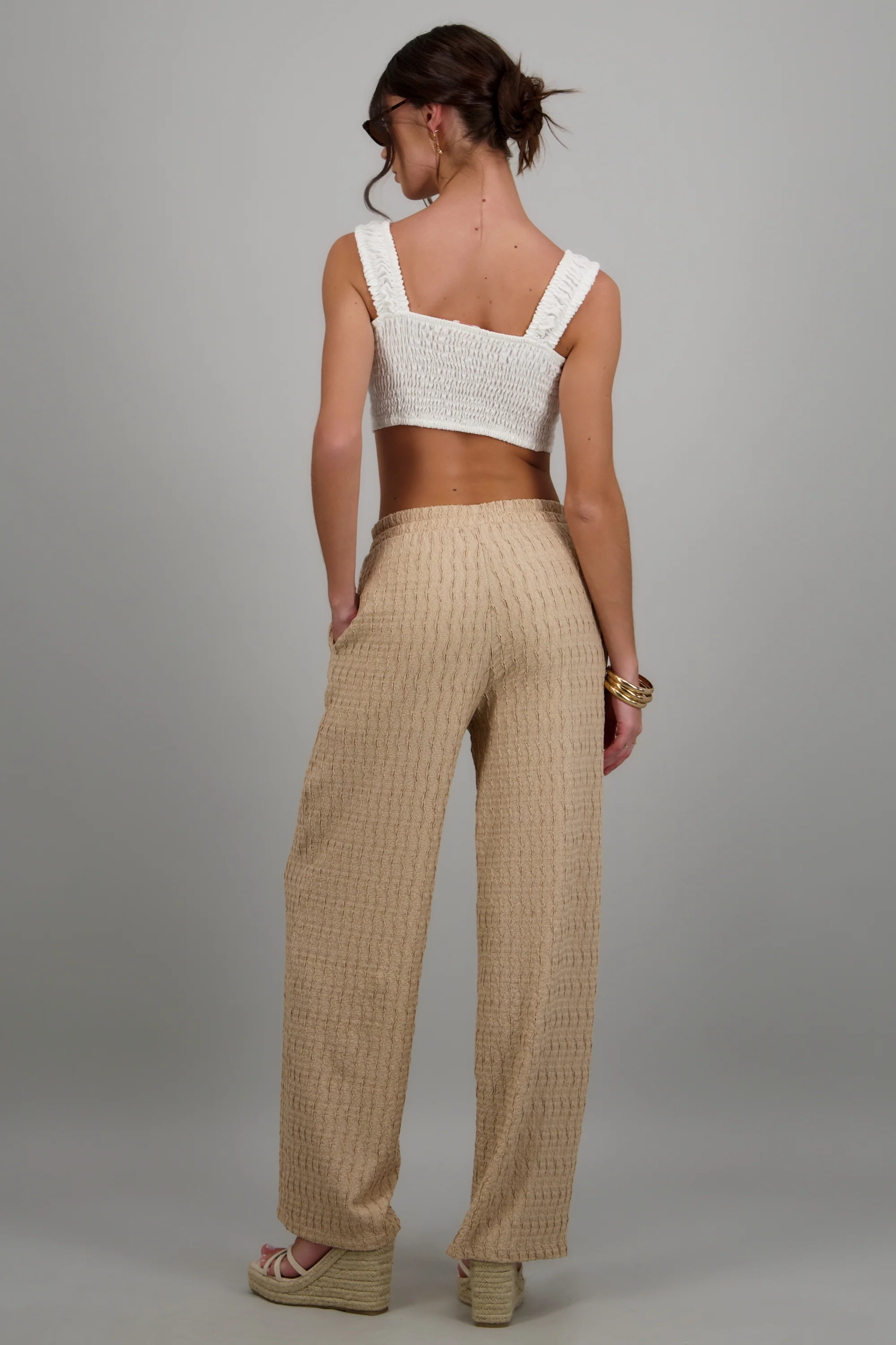 Pantalon amplio con elastico en pretina - Image 4