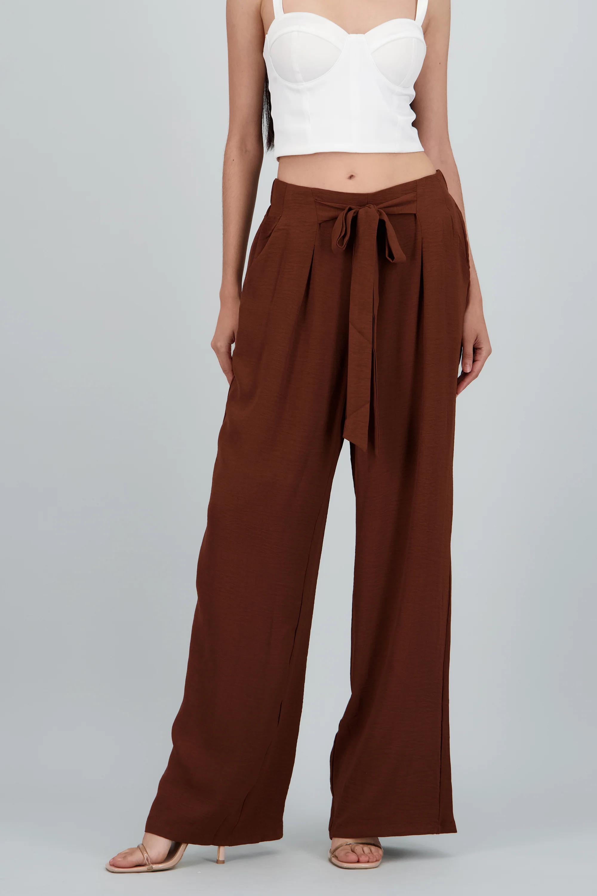 Pantalon amplio detalle amarre - Image 2