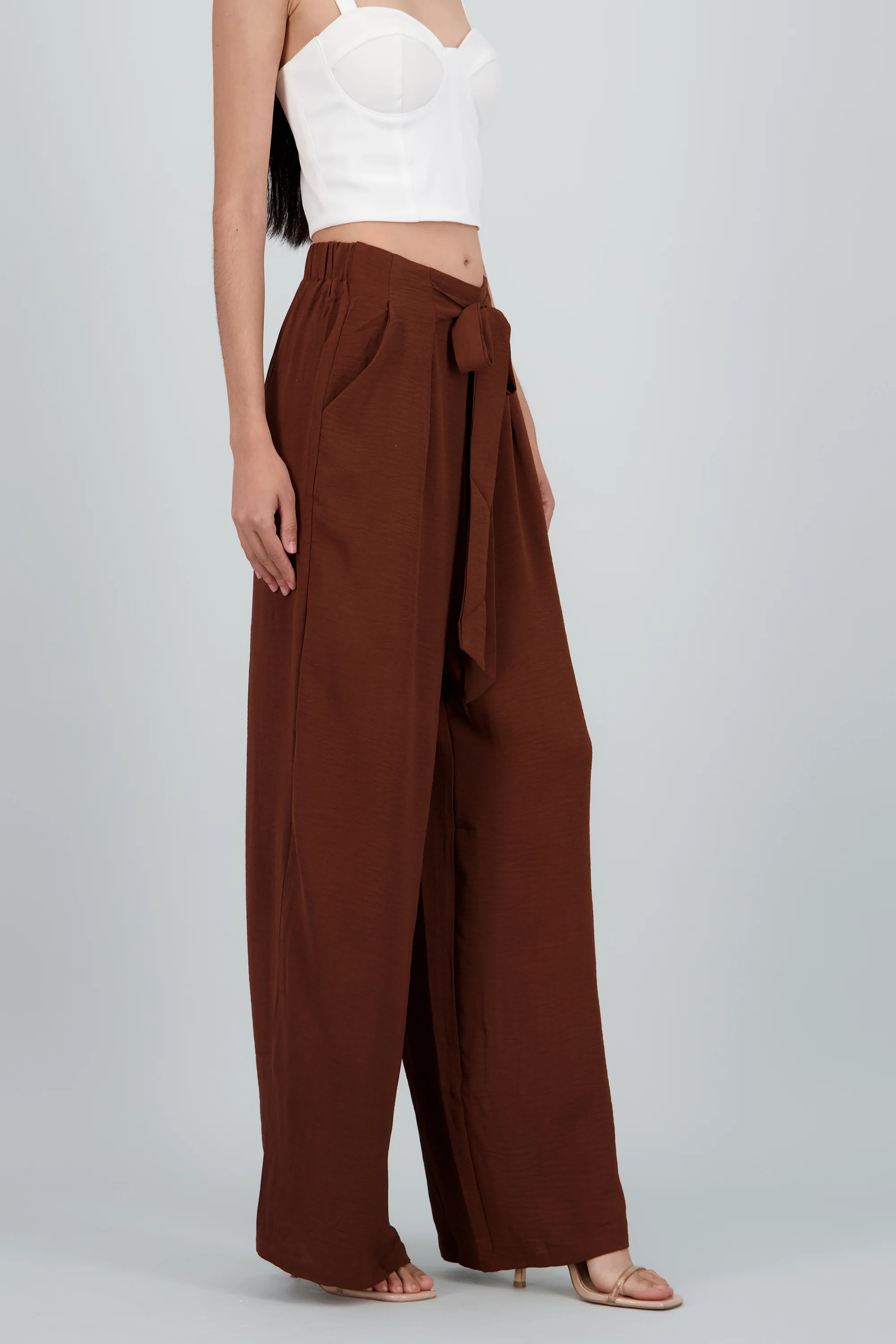 Pantalon amplio detalle amarre - Image 3