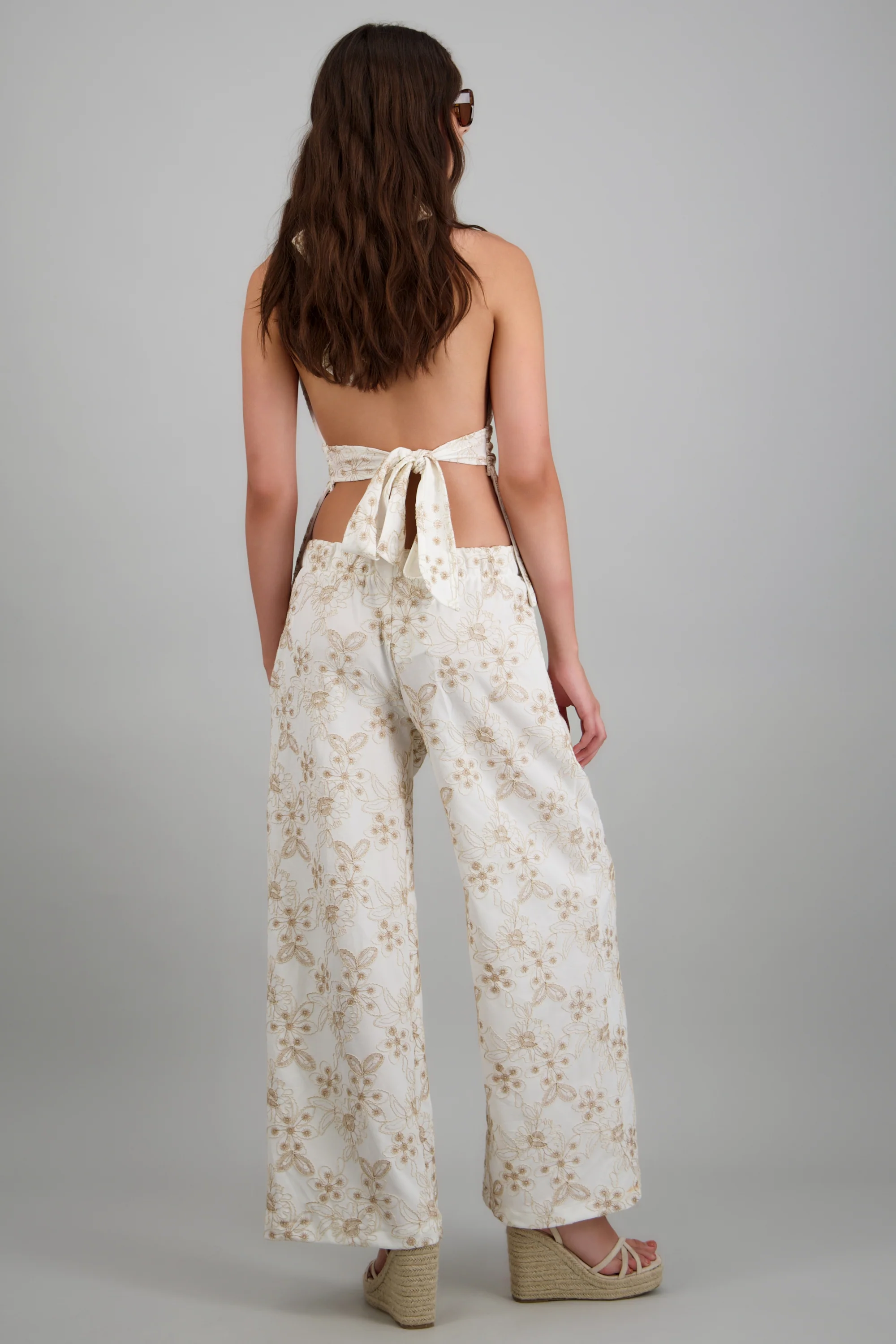 Pantalon amplio detalle bordado - Image 5