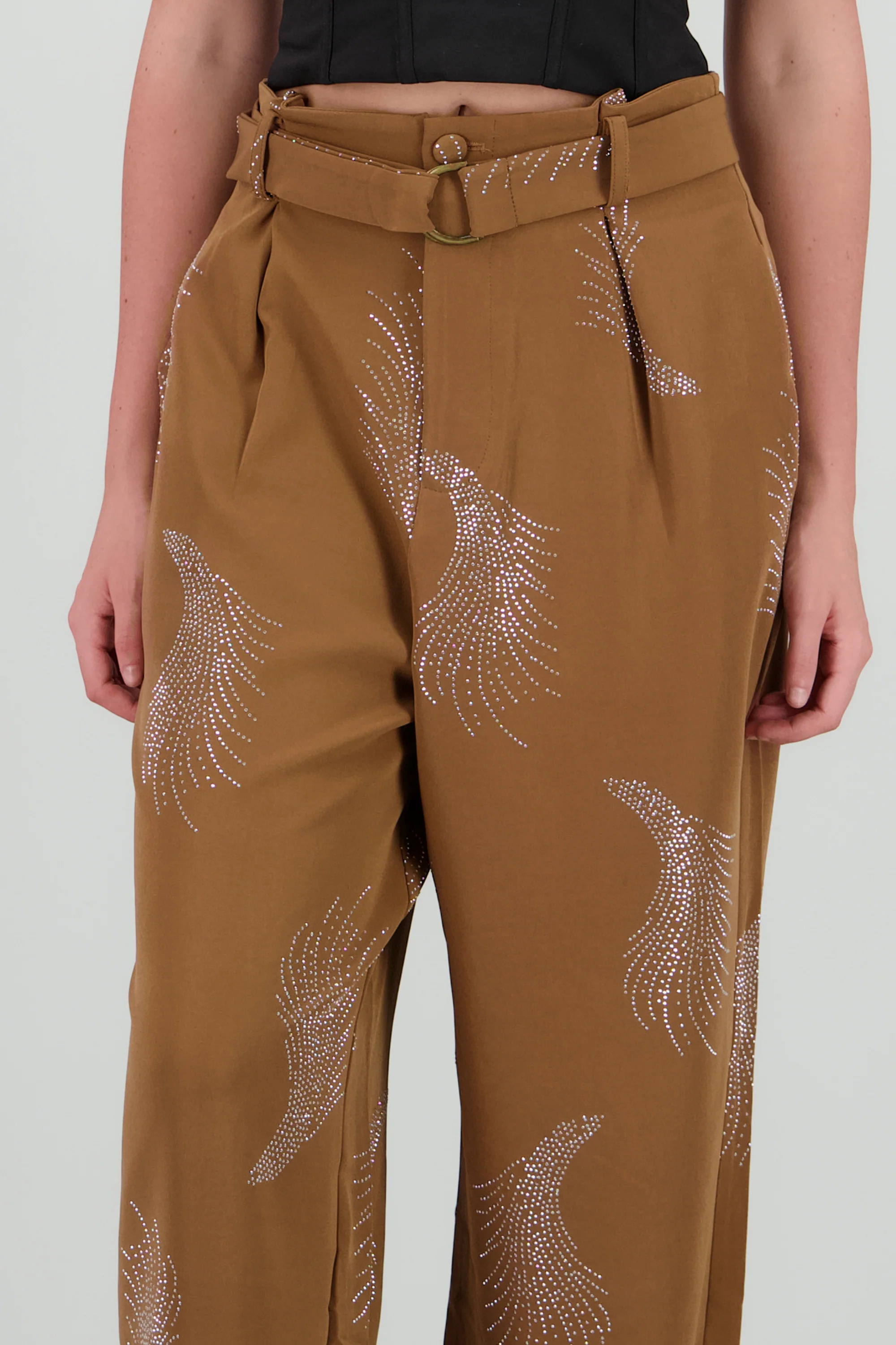 Pantalon amplio detalle brillos - Image 5