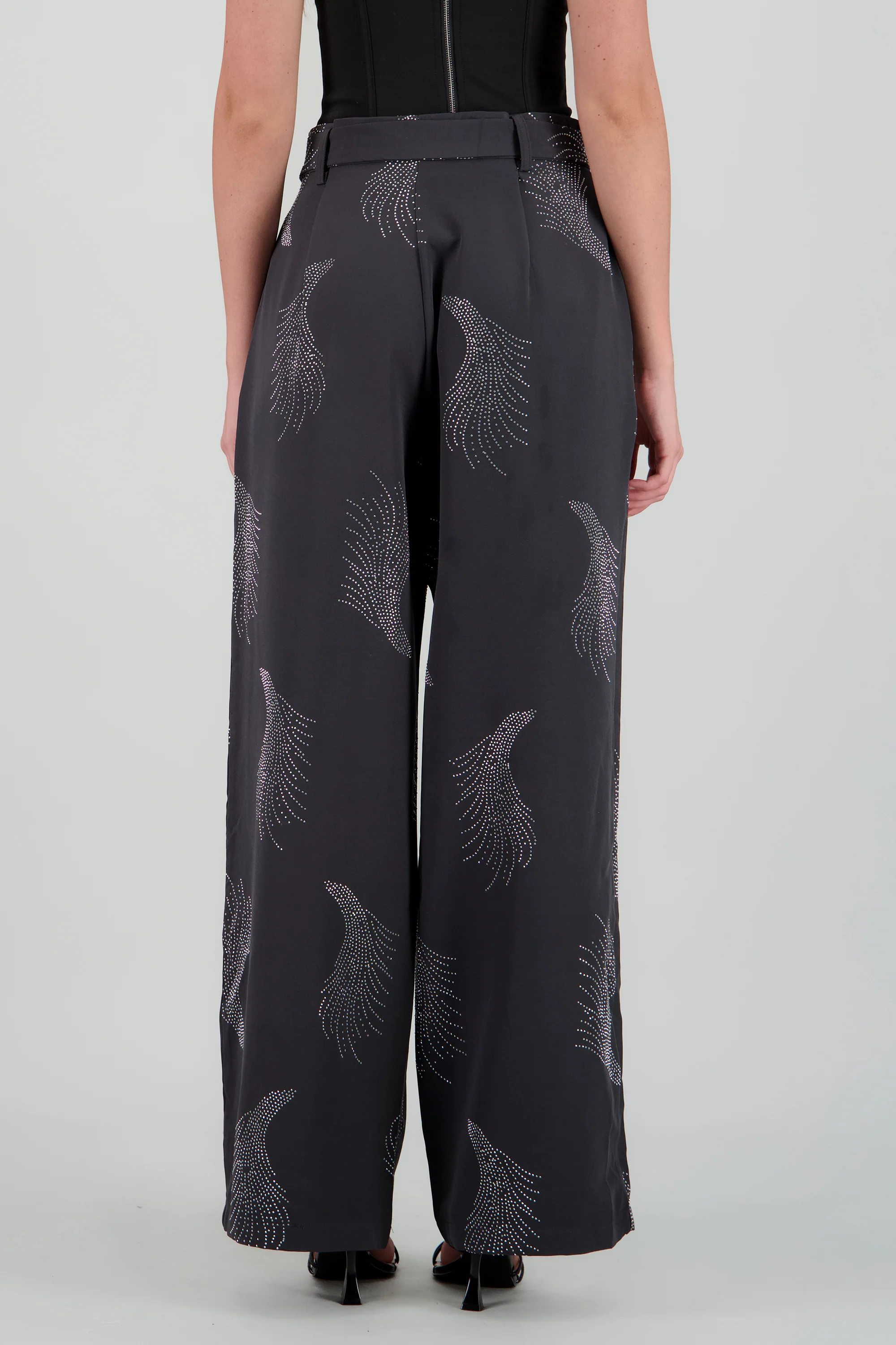 Pantalon amplio detalle brillos - Image 4