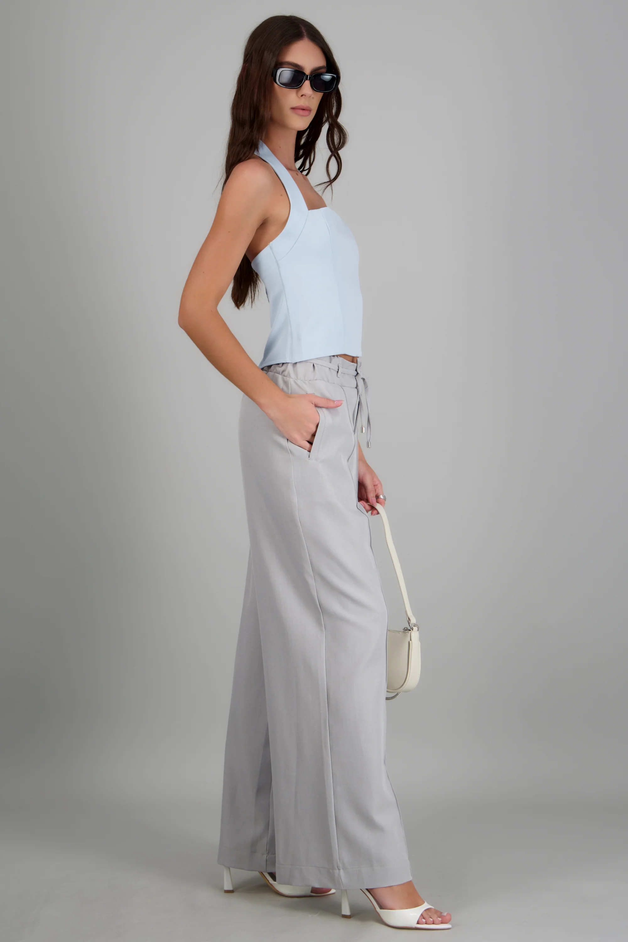 Pantalon amplio detalle jareta - Image 2