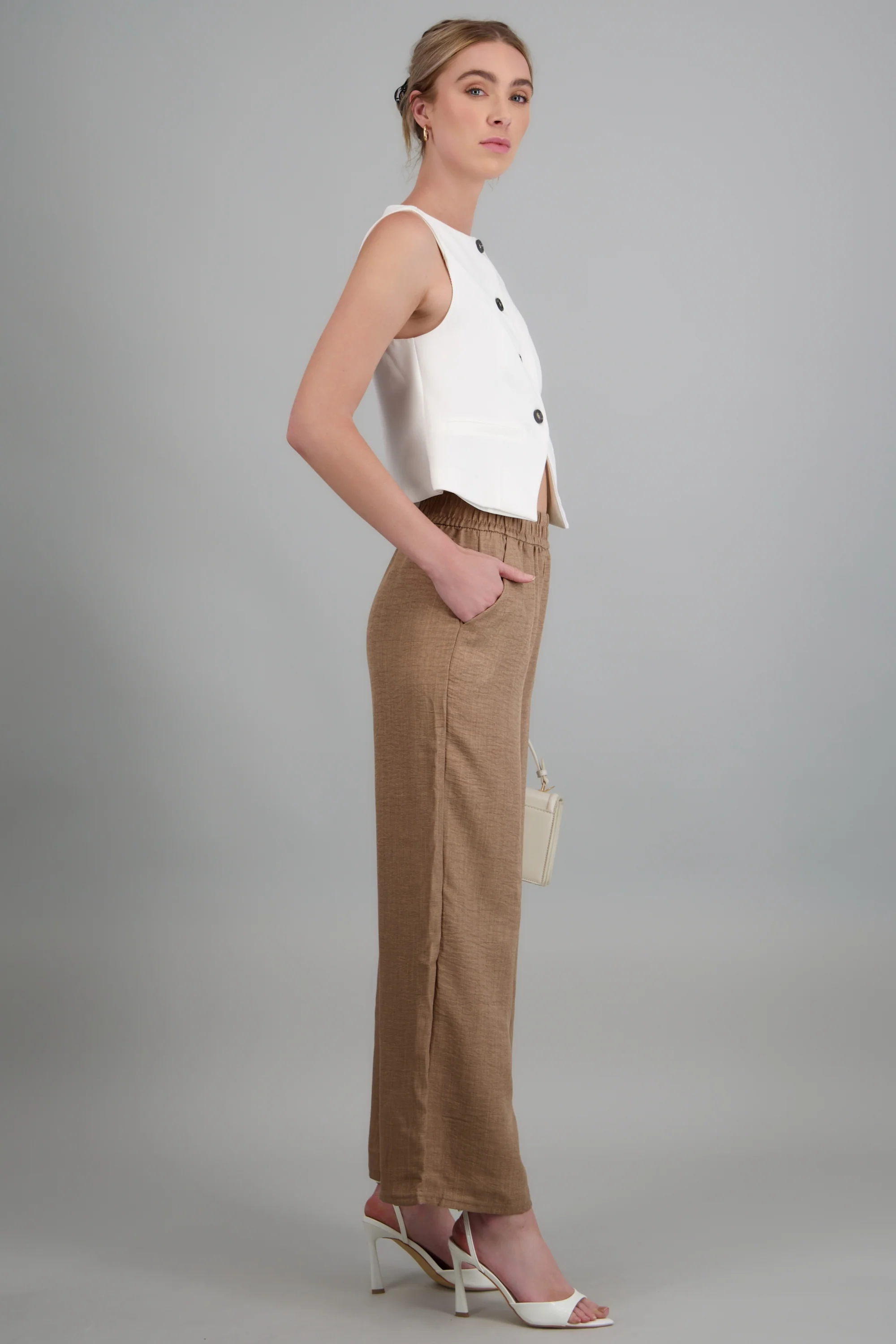 Pantalon amplio detalle pretina - Image 3