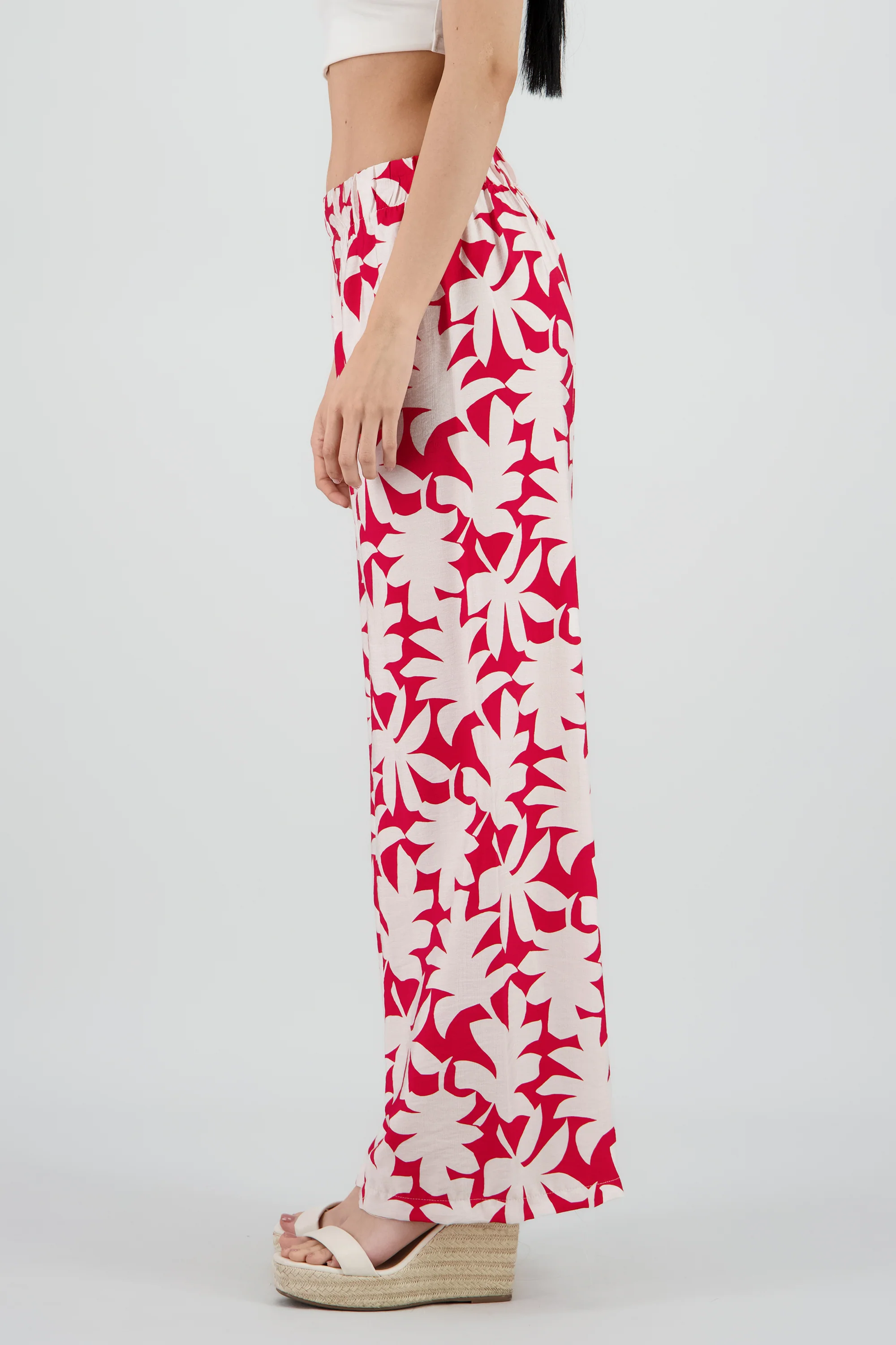 Pantalon amplio estampado flores - Image 3