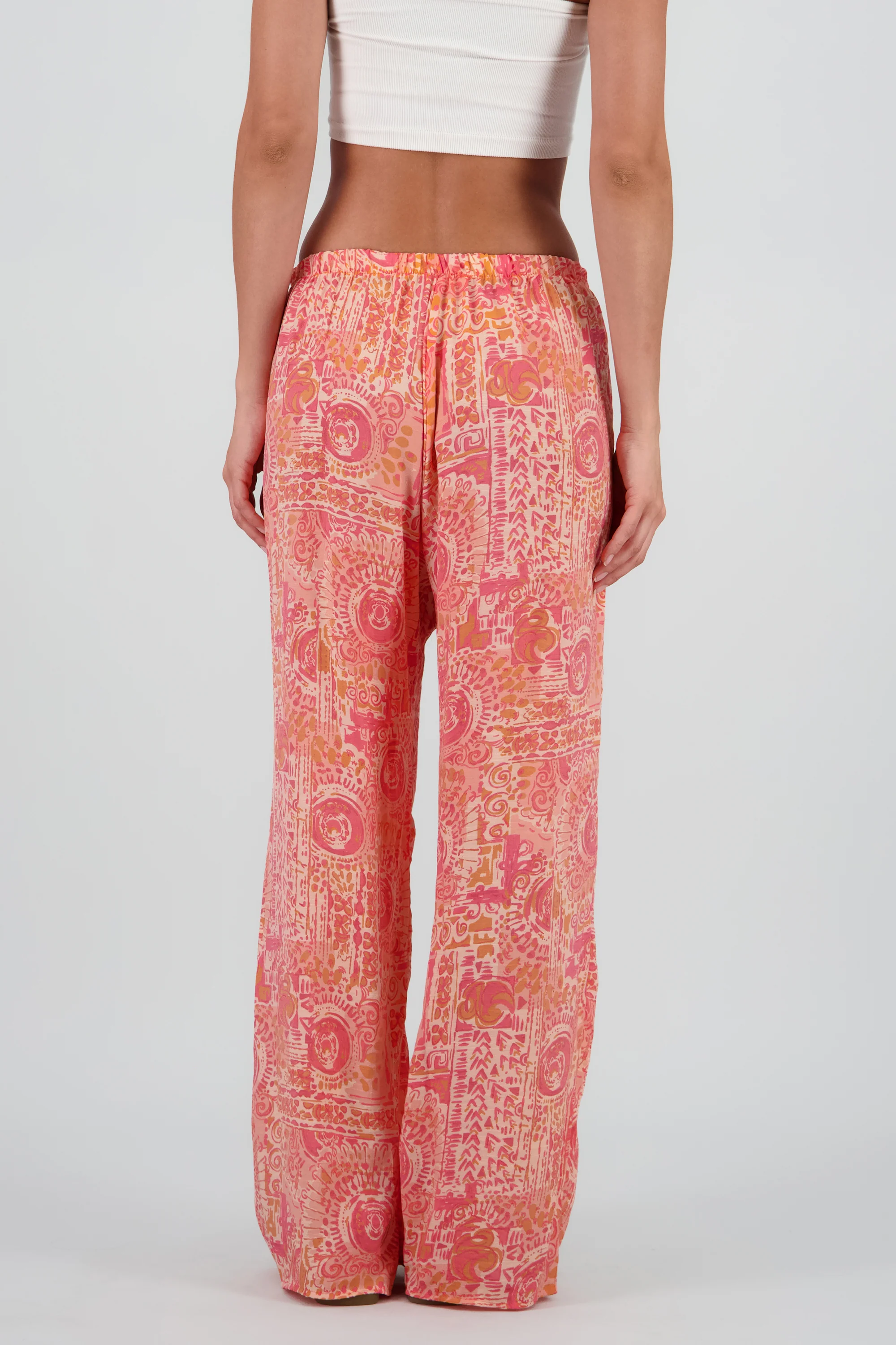Pantalon amplio estampado lino - Image 4