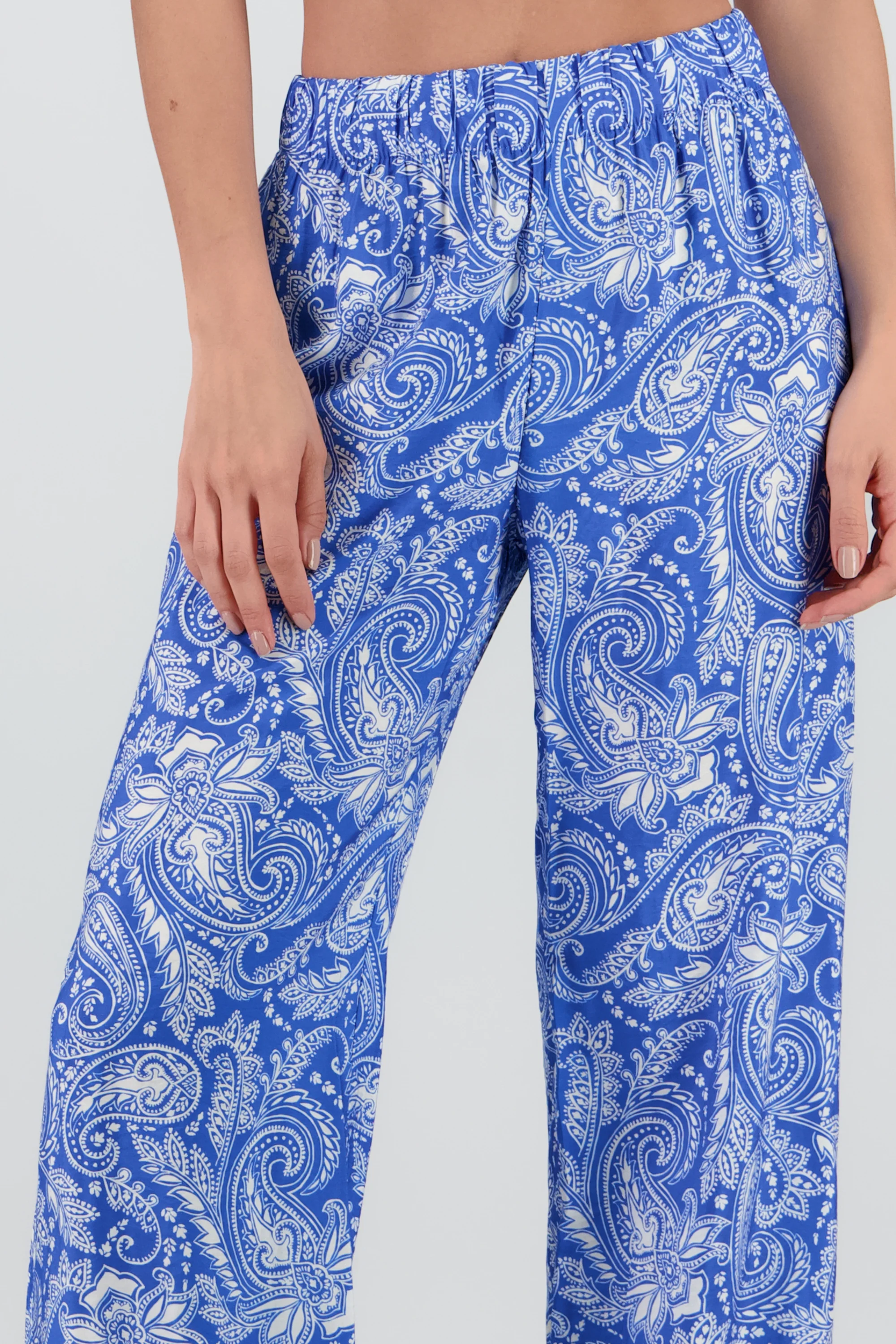 Pantalon amplio fluido detalle resorte - Image 5