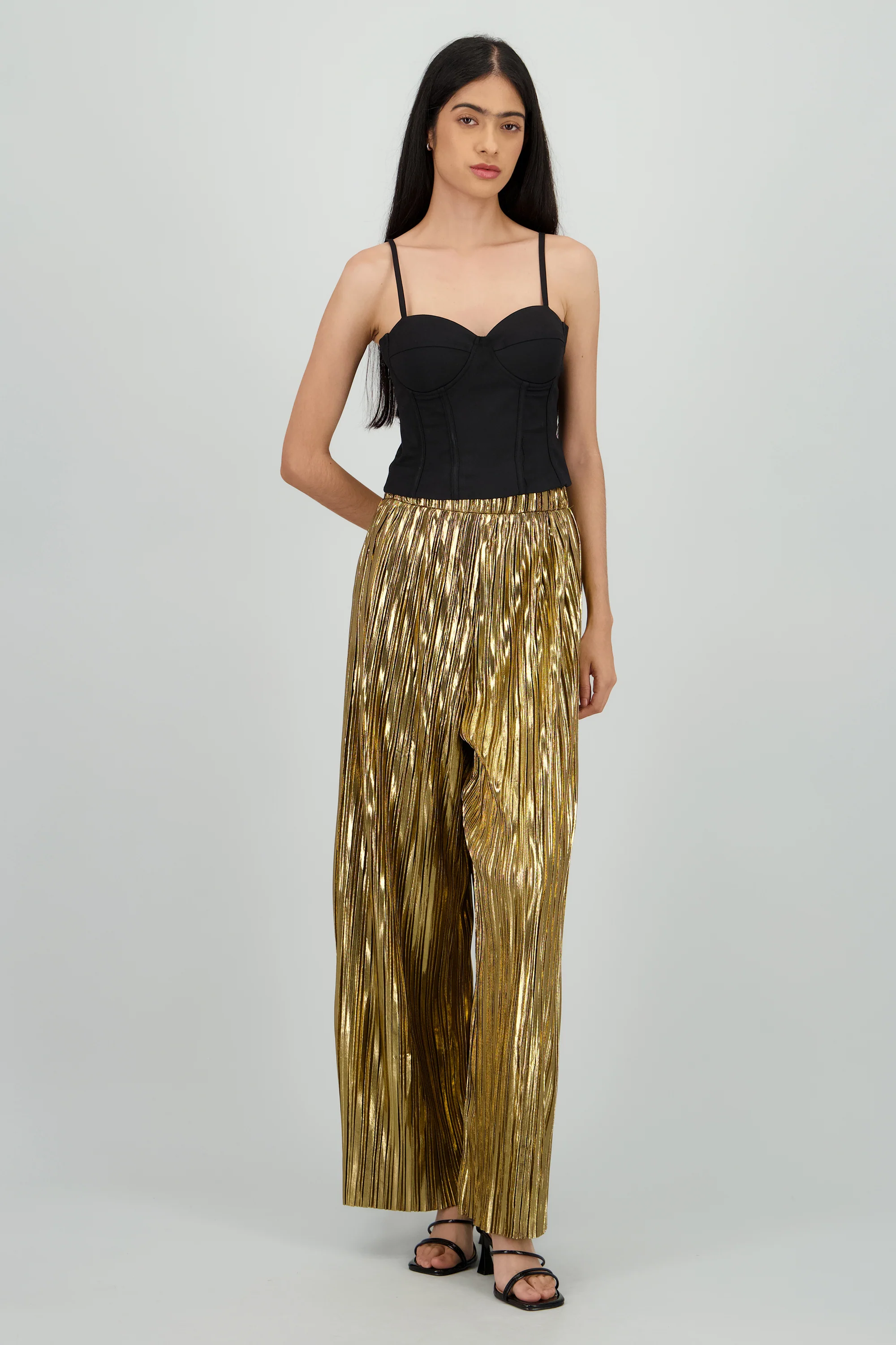 Pantalon amplio lentejuelas