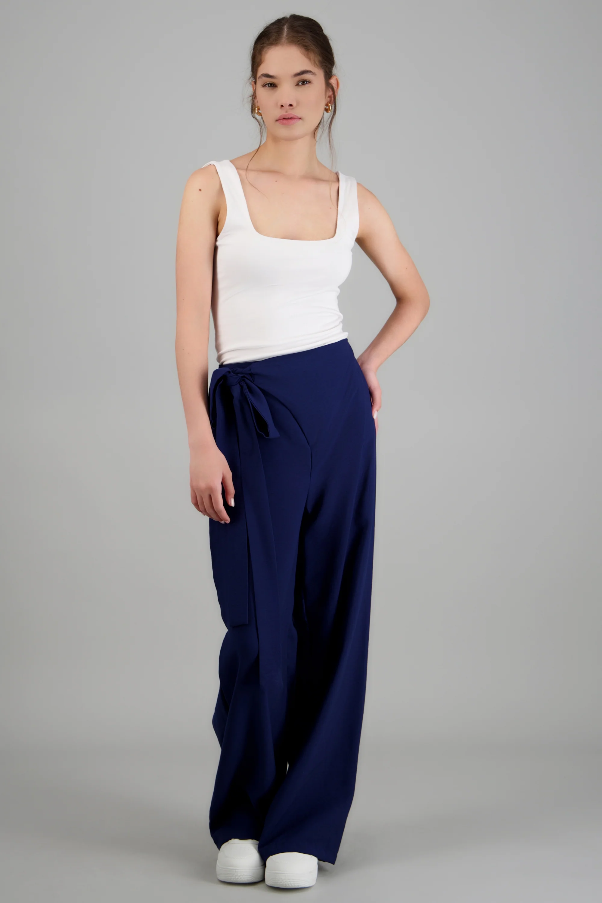 Pantalon amplio pretina detalle moño - Image 4