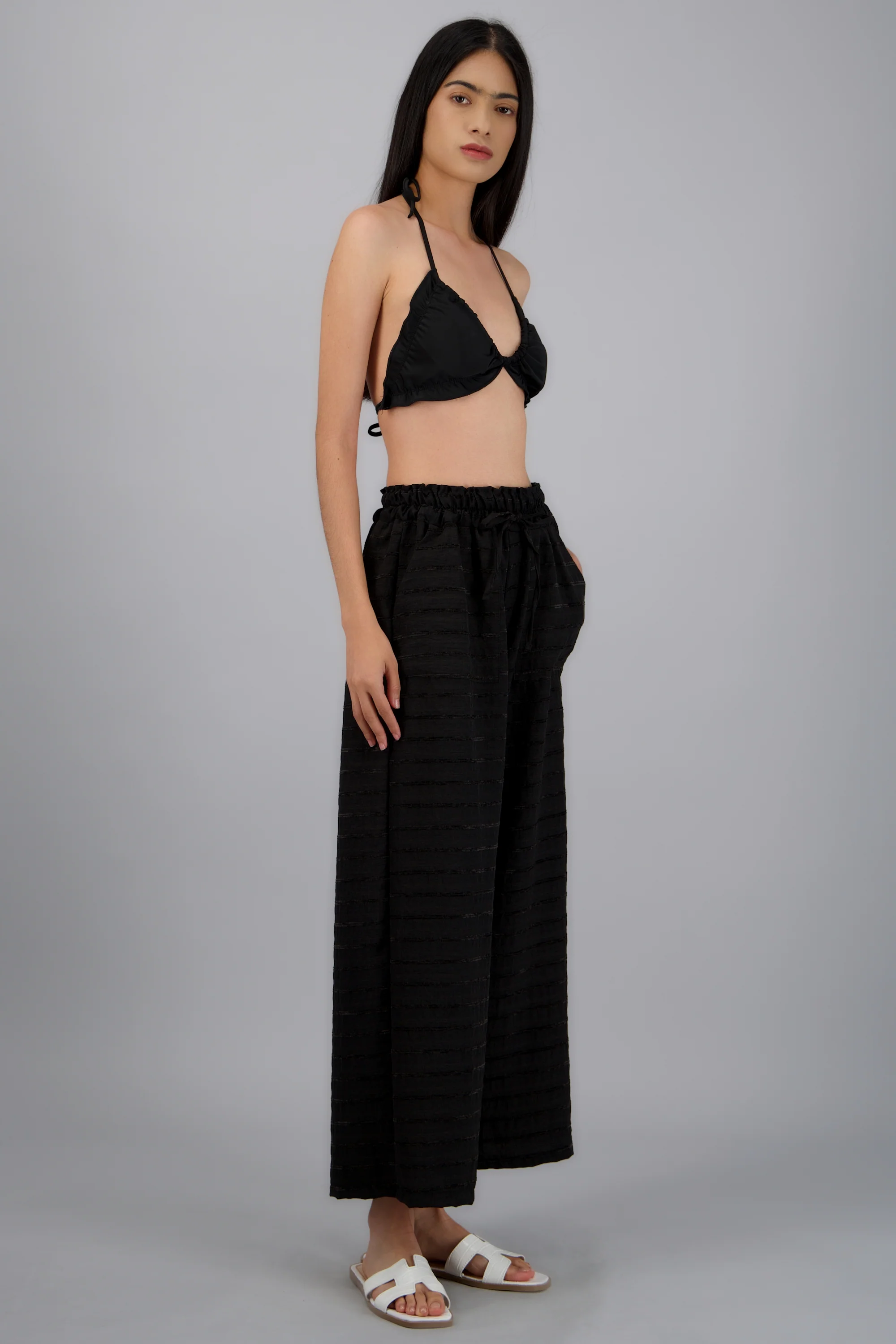 Pantalon amplio resorte textura - Image 3