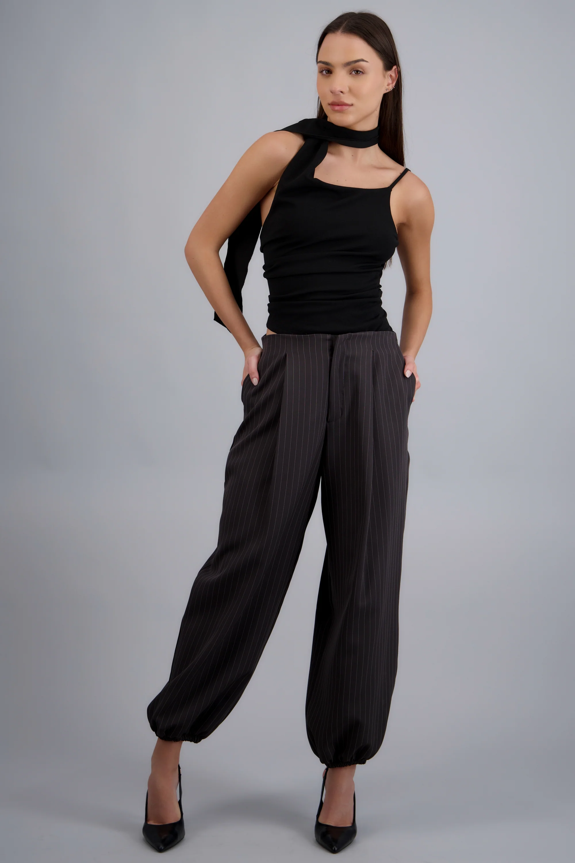Pantalon balloon estampado rayas