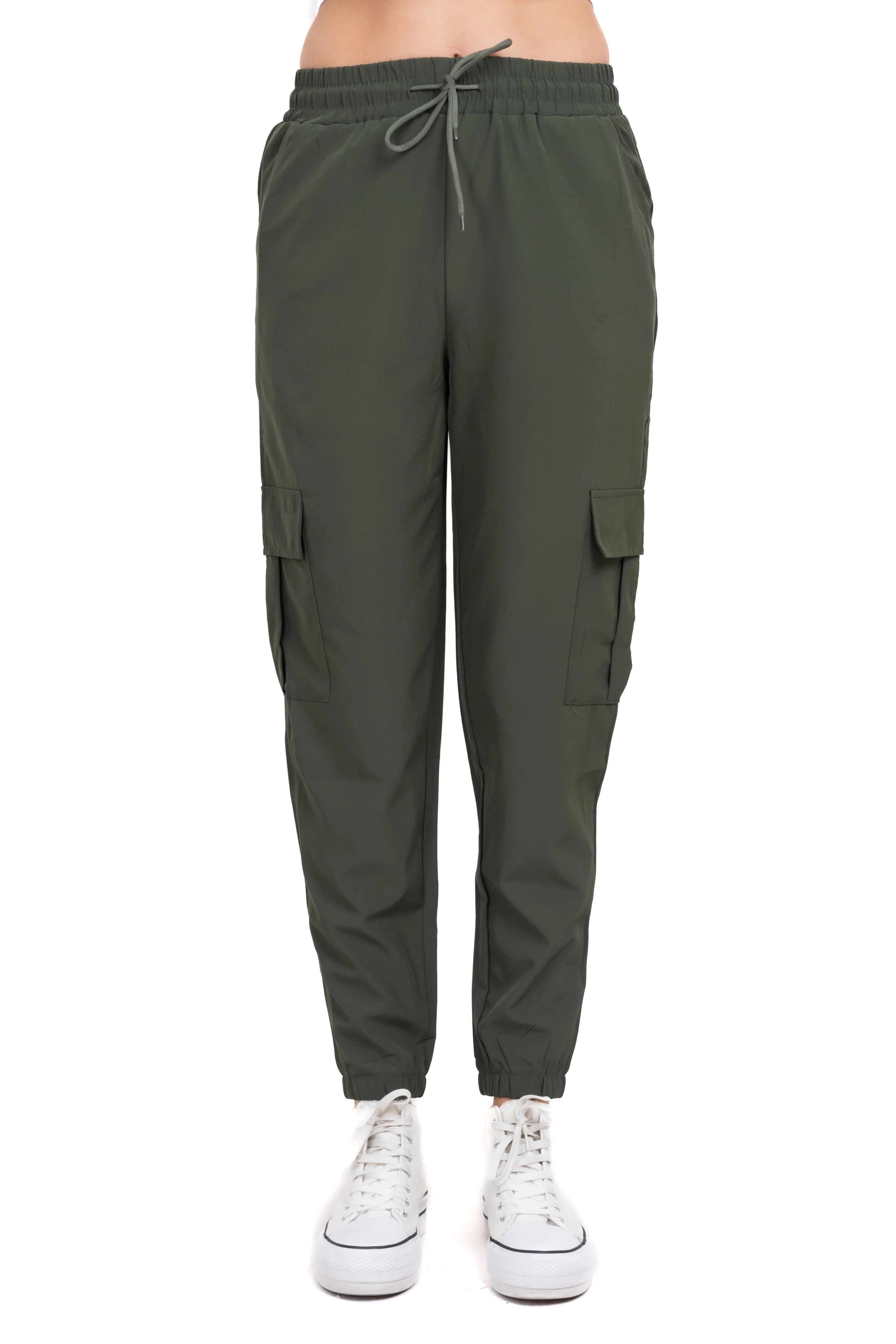 Pantalón Cargo Monocolor Bolsas
