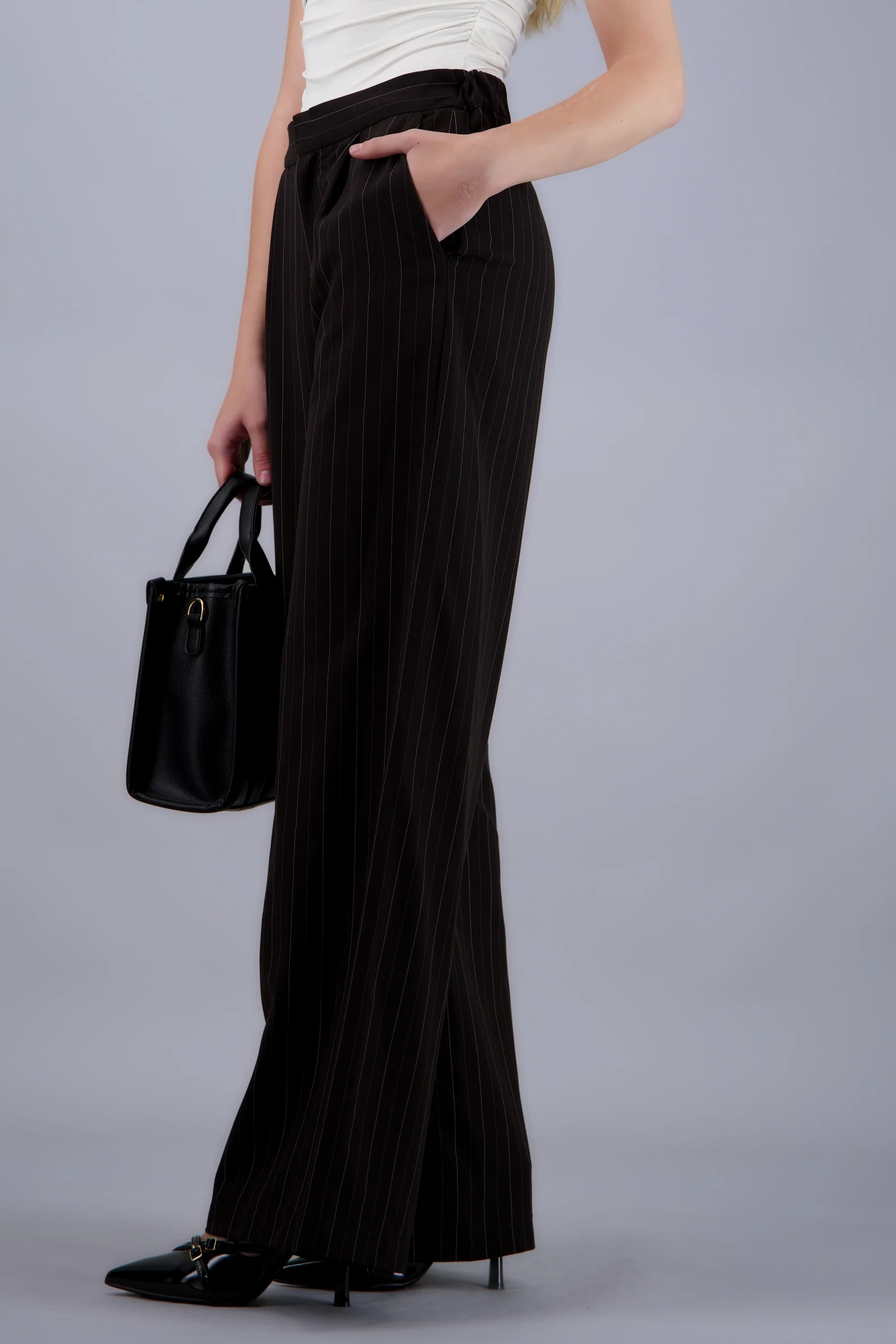 Pantalon de rayas amplio - Image 3