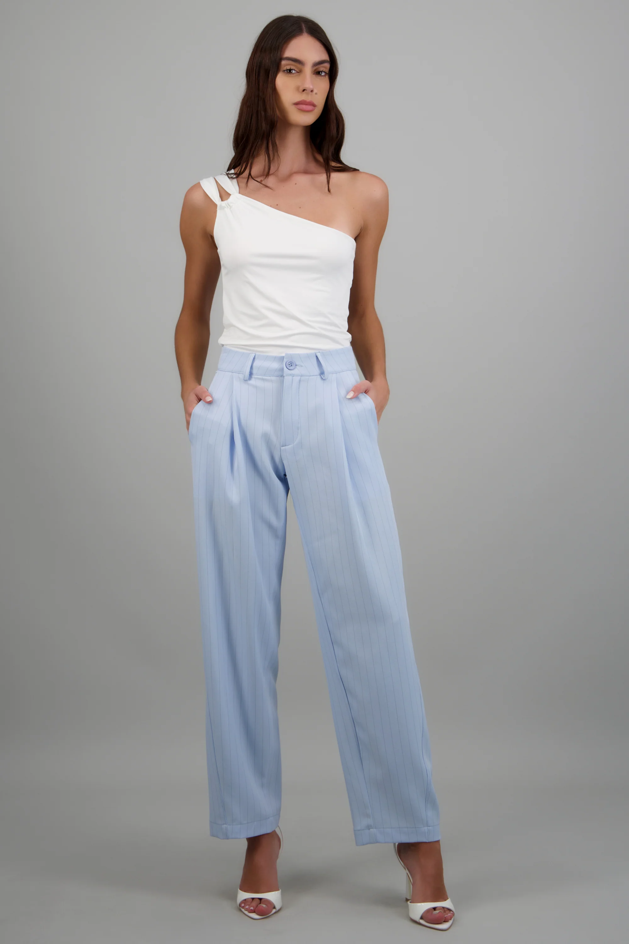 Pantalon de rayas con bolsas - Image 2