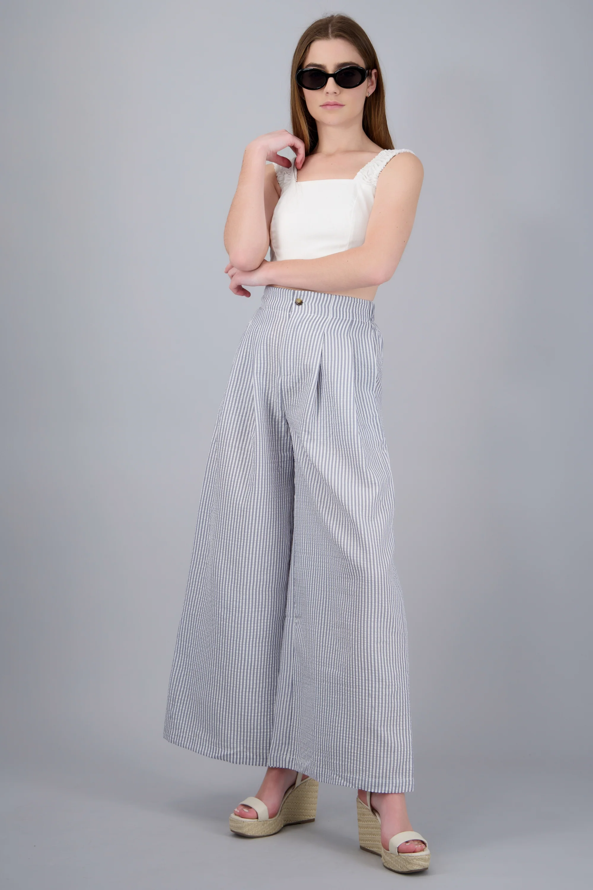 Pantalón de rayas detalle pinzas - Image 2