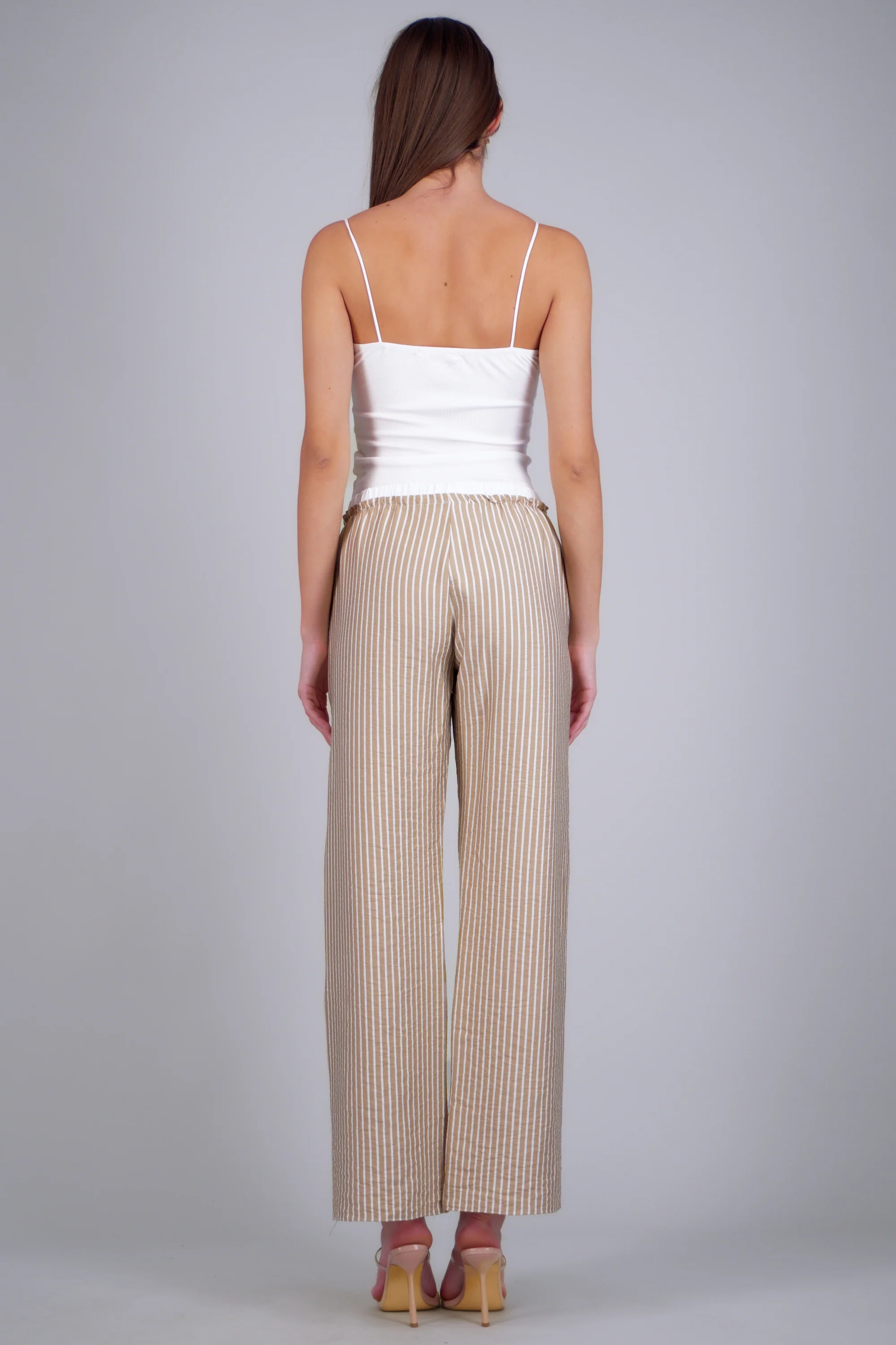 Pantalon de rayas pretina con contraste - Image 4