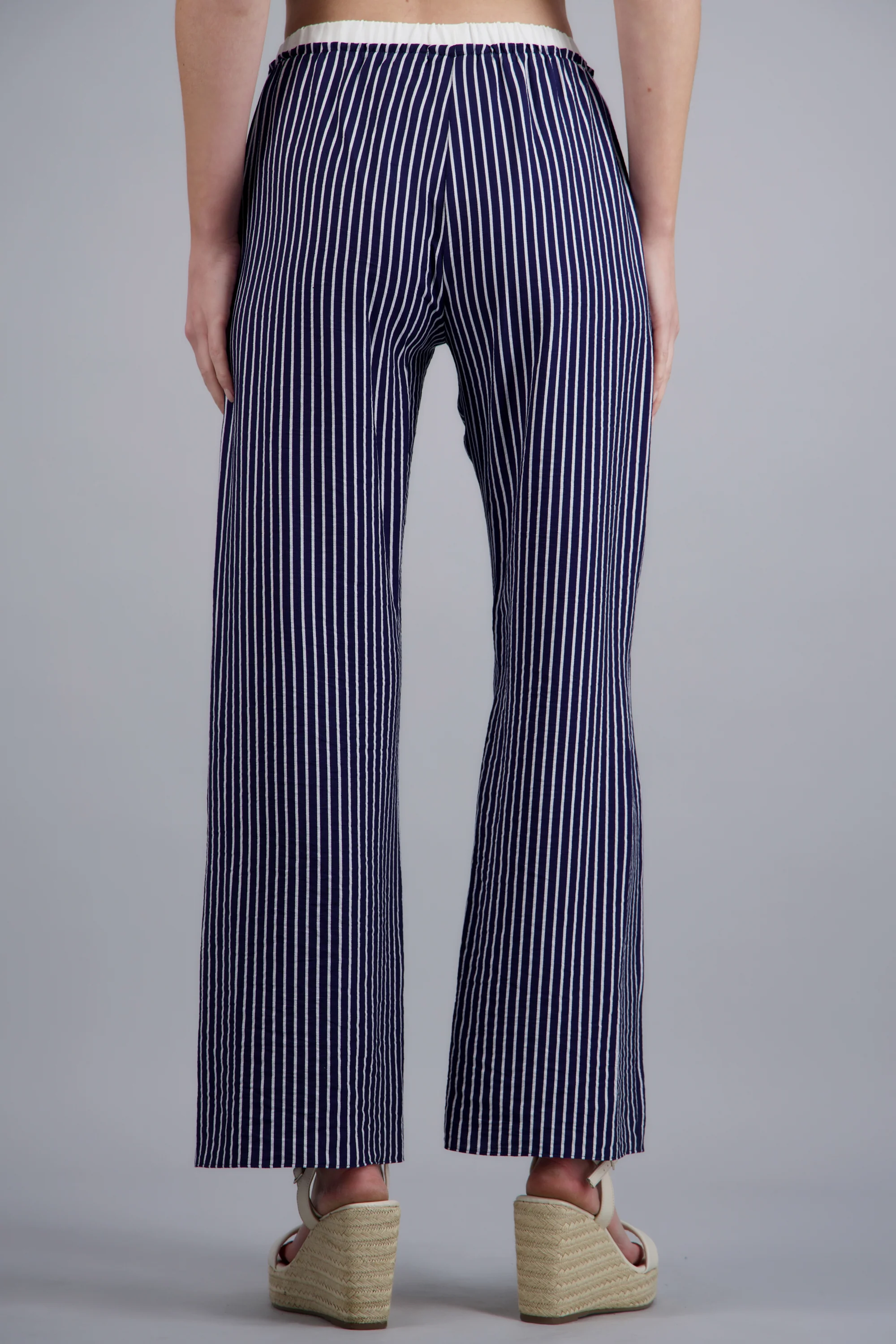 Pantalon de rayas pretina con contraste - Image 4