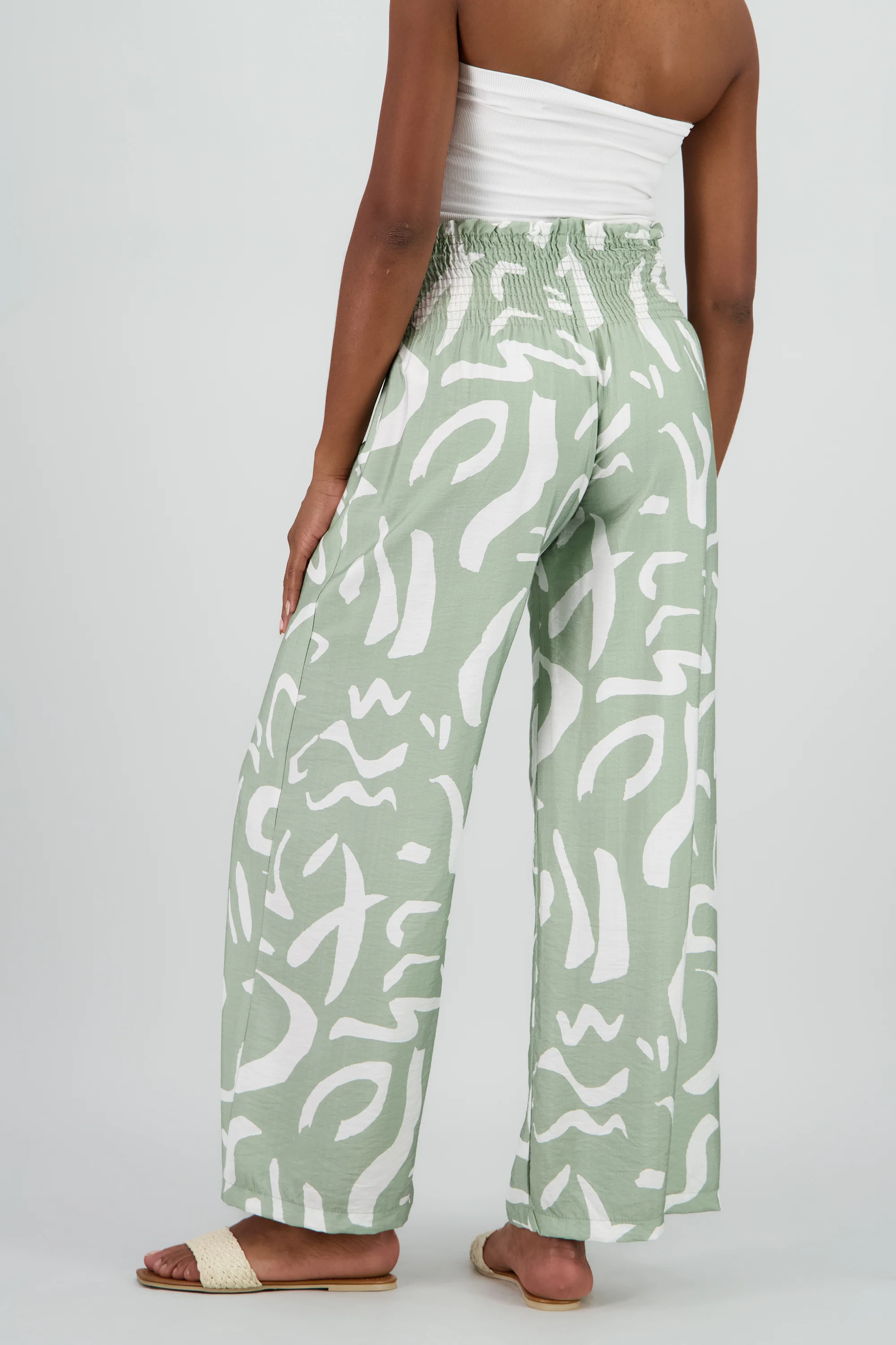 Pantalon estampado abstracto wide leg - Image 4