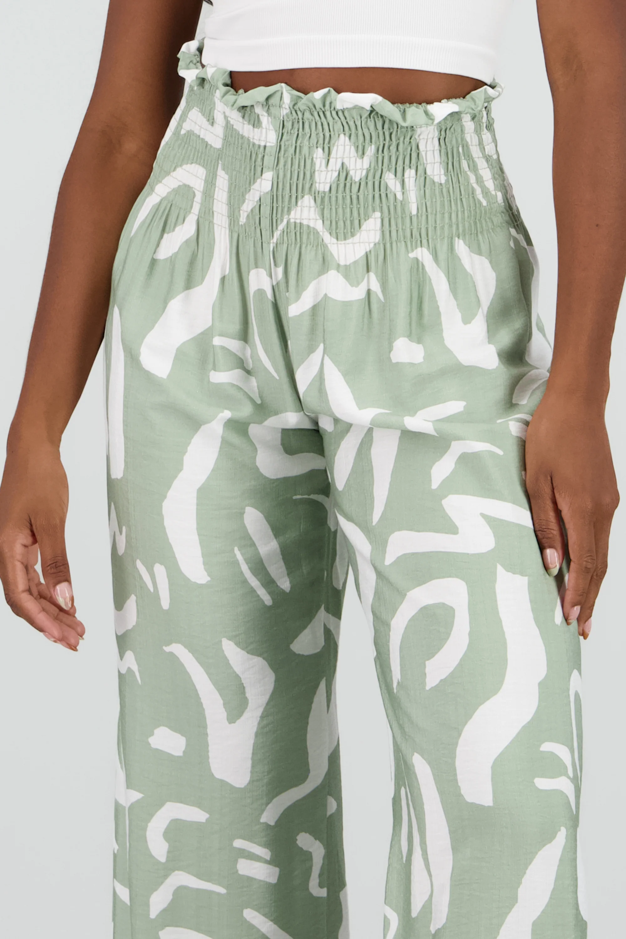 Pantalon estampado abstracto wide leg - Image 5