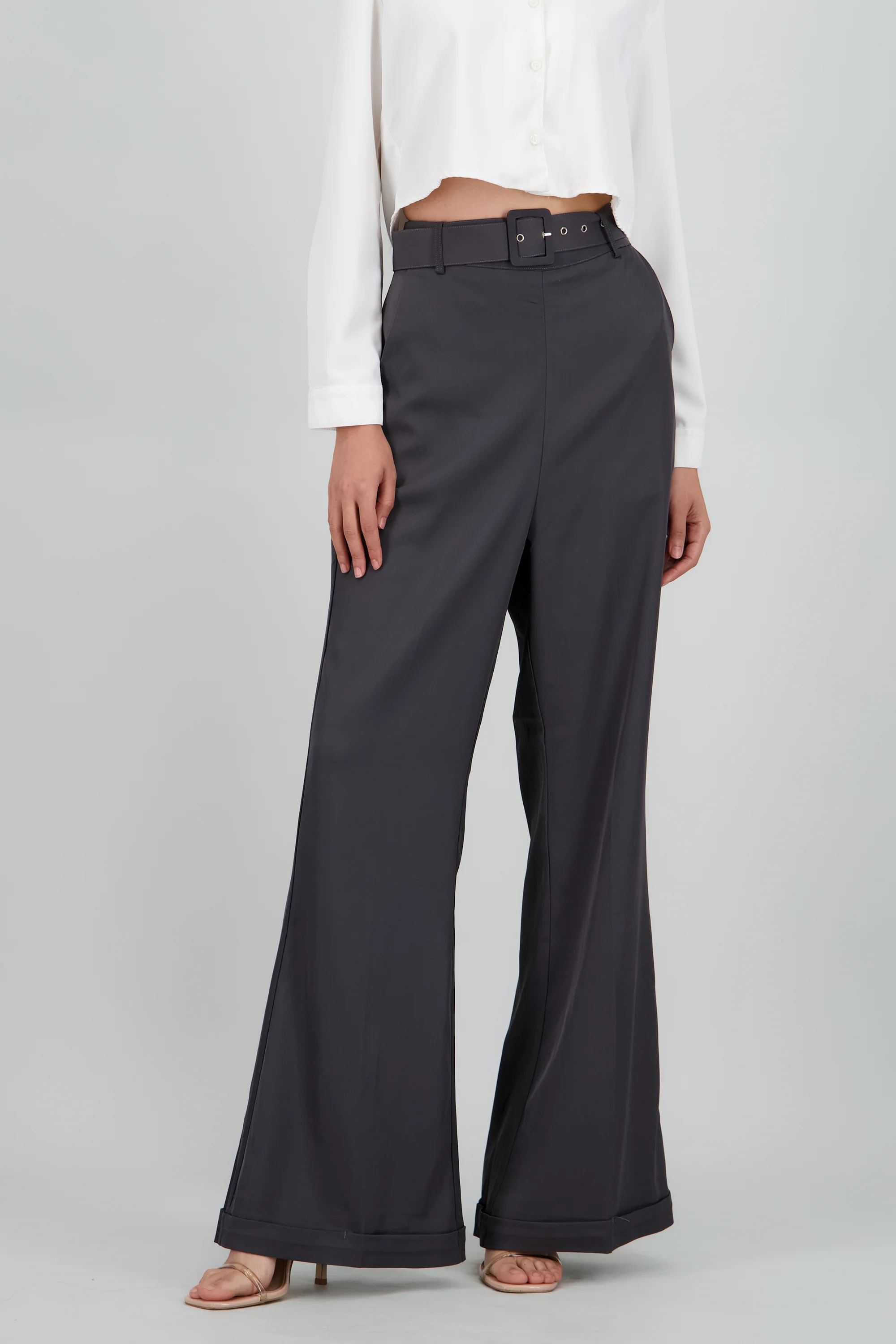 Pantalon flare detalle dobladillo - Image 2