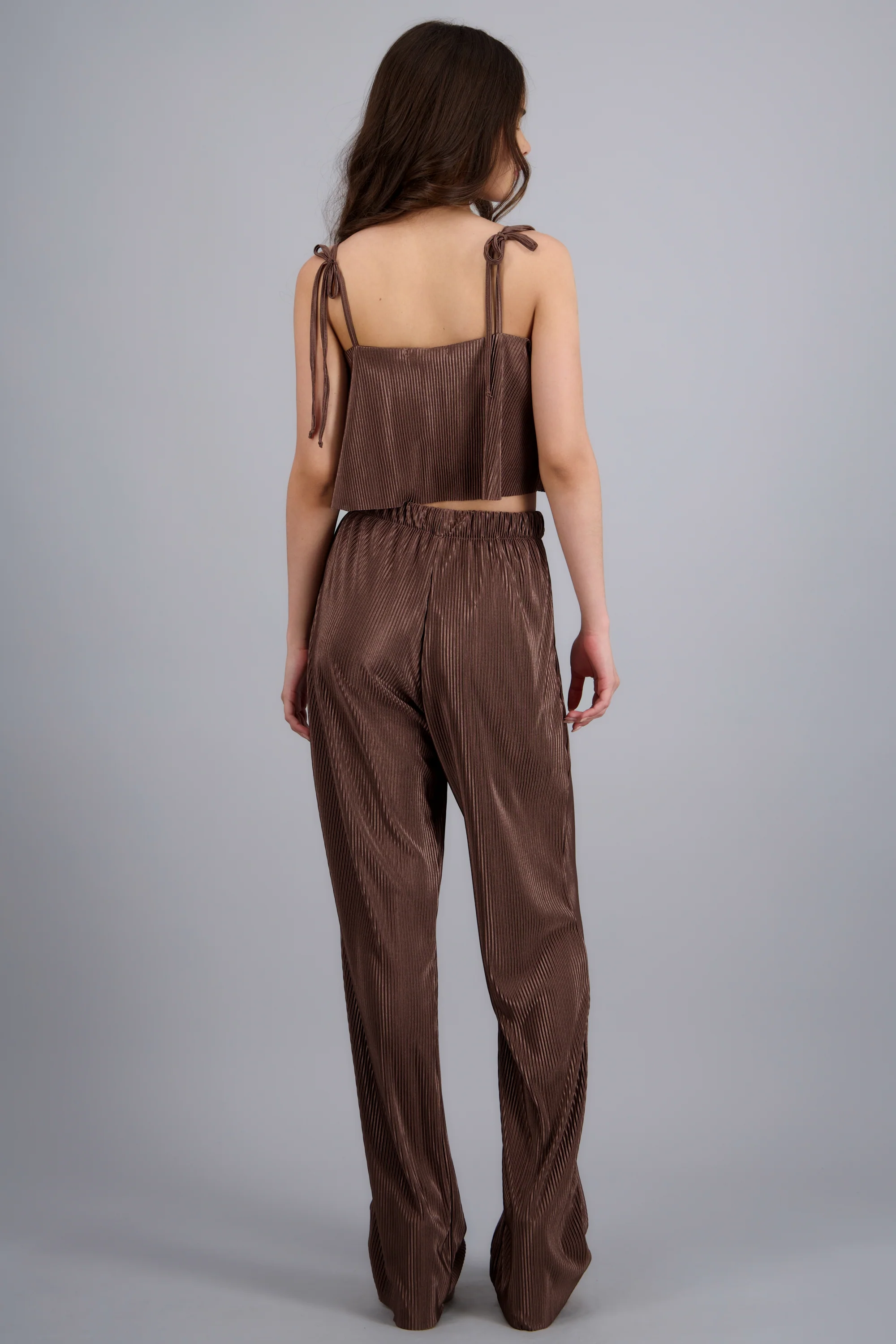 Pantalon fluido wide leg detalle textura - Image 4