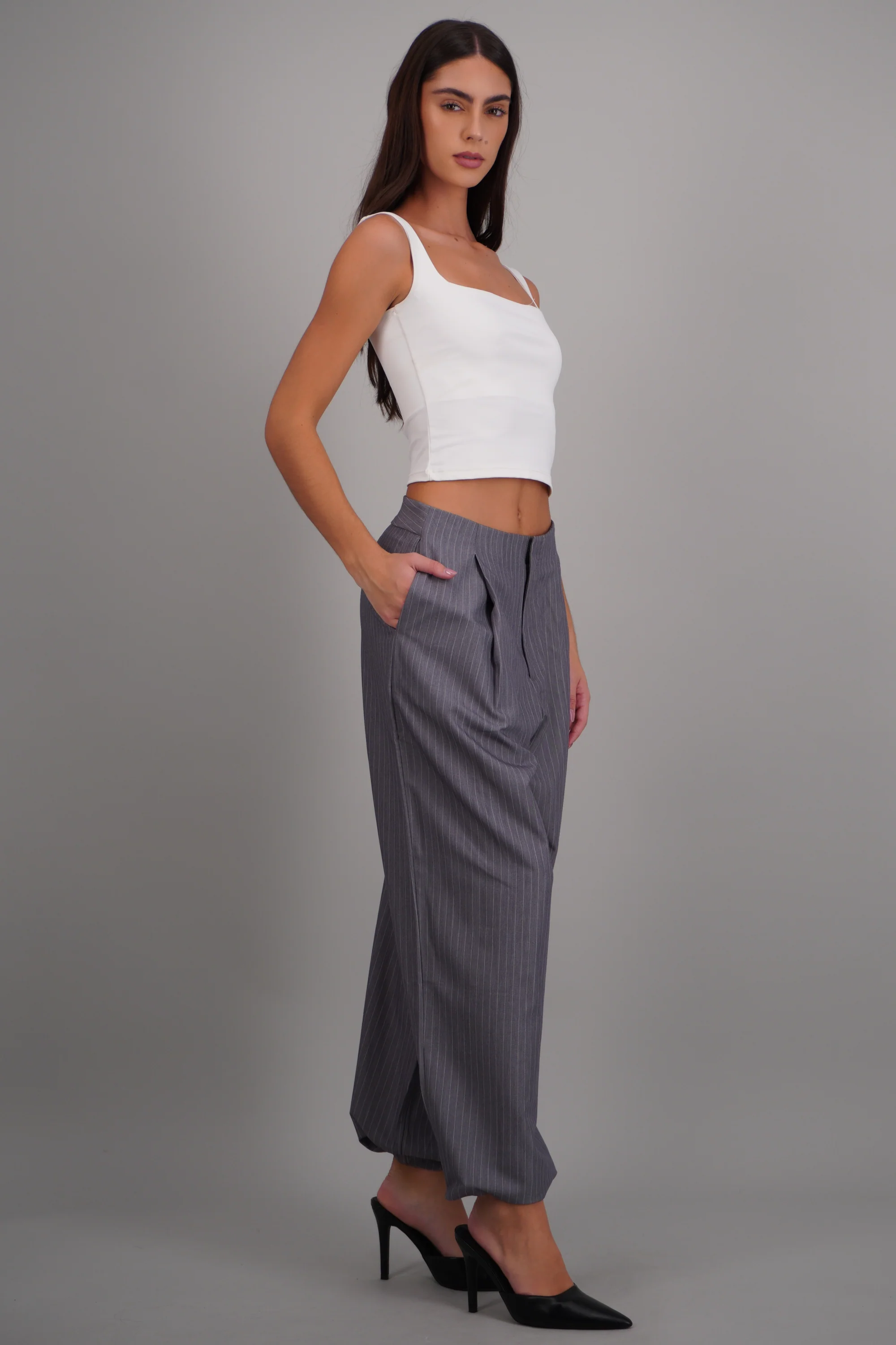 Pantalon globo de vestir rayas - Image 2