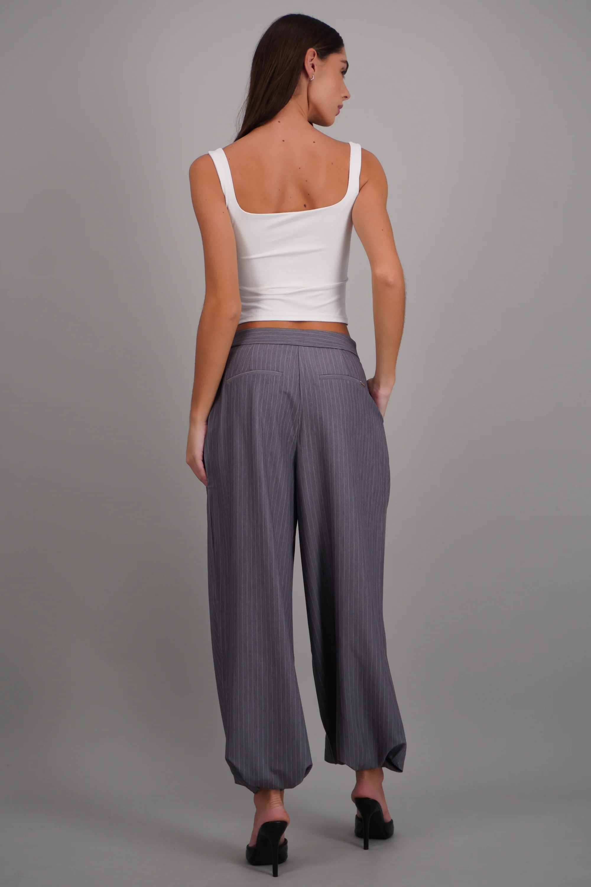 Pantalon globo de vestir rayas - Image 4