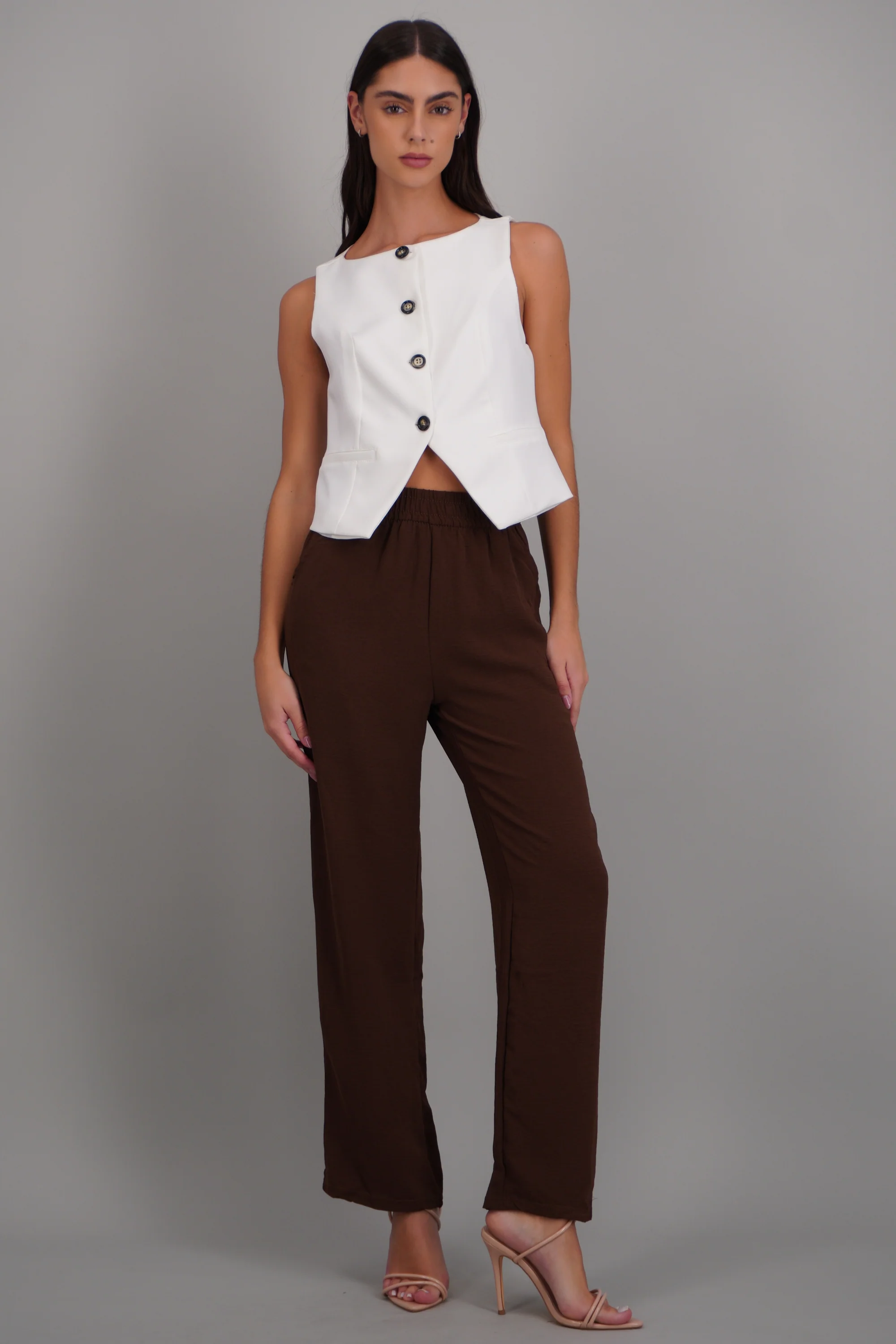 Pantalon ligero recto detalle pretina - Image 3