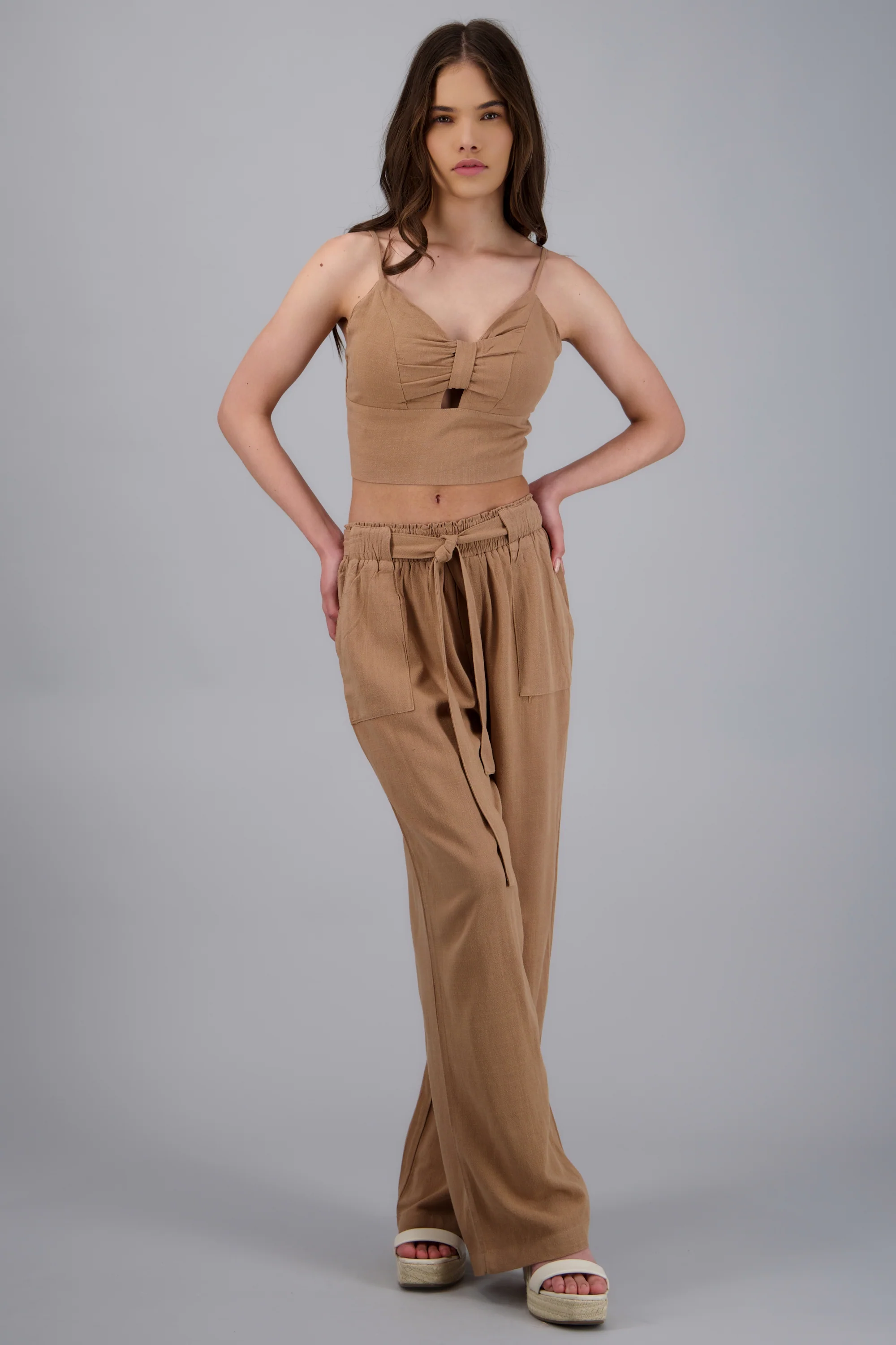 Pantalon lino detalle cinturon - Image 3