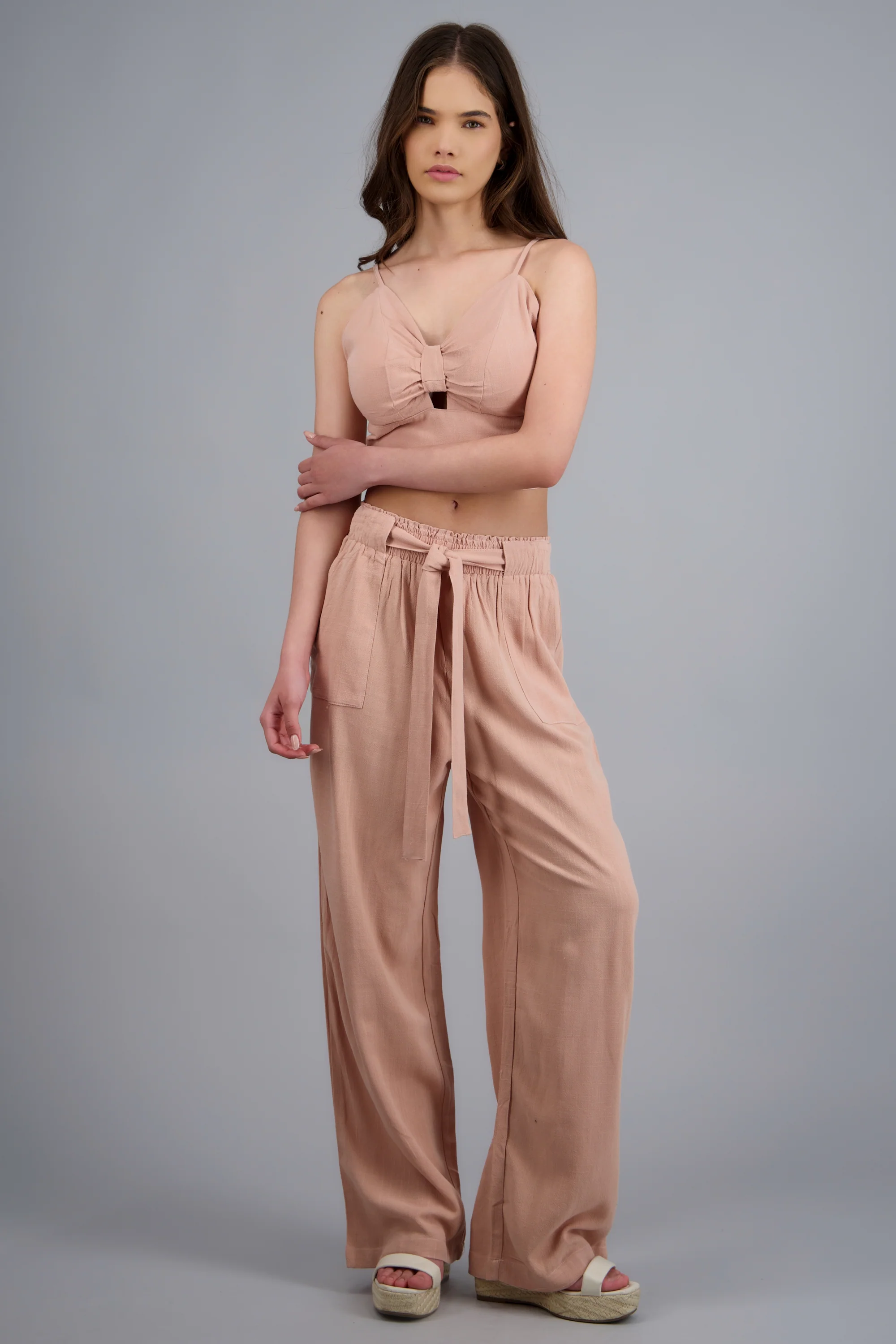 Pantalon lino detalle cinturon - Image 2