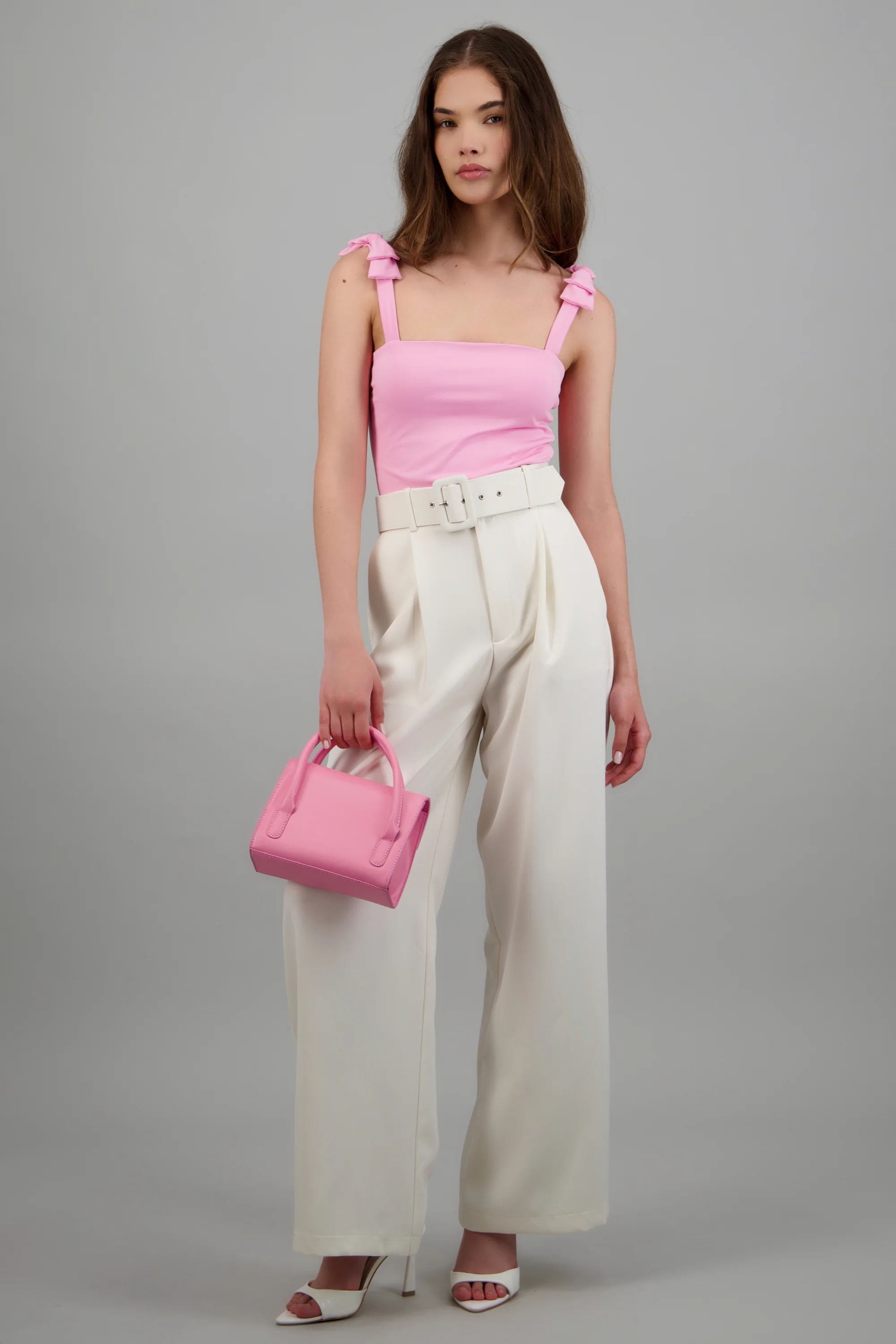 Pantalón liso cinturón - Image 3
