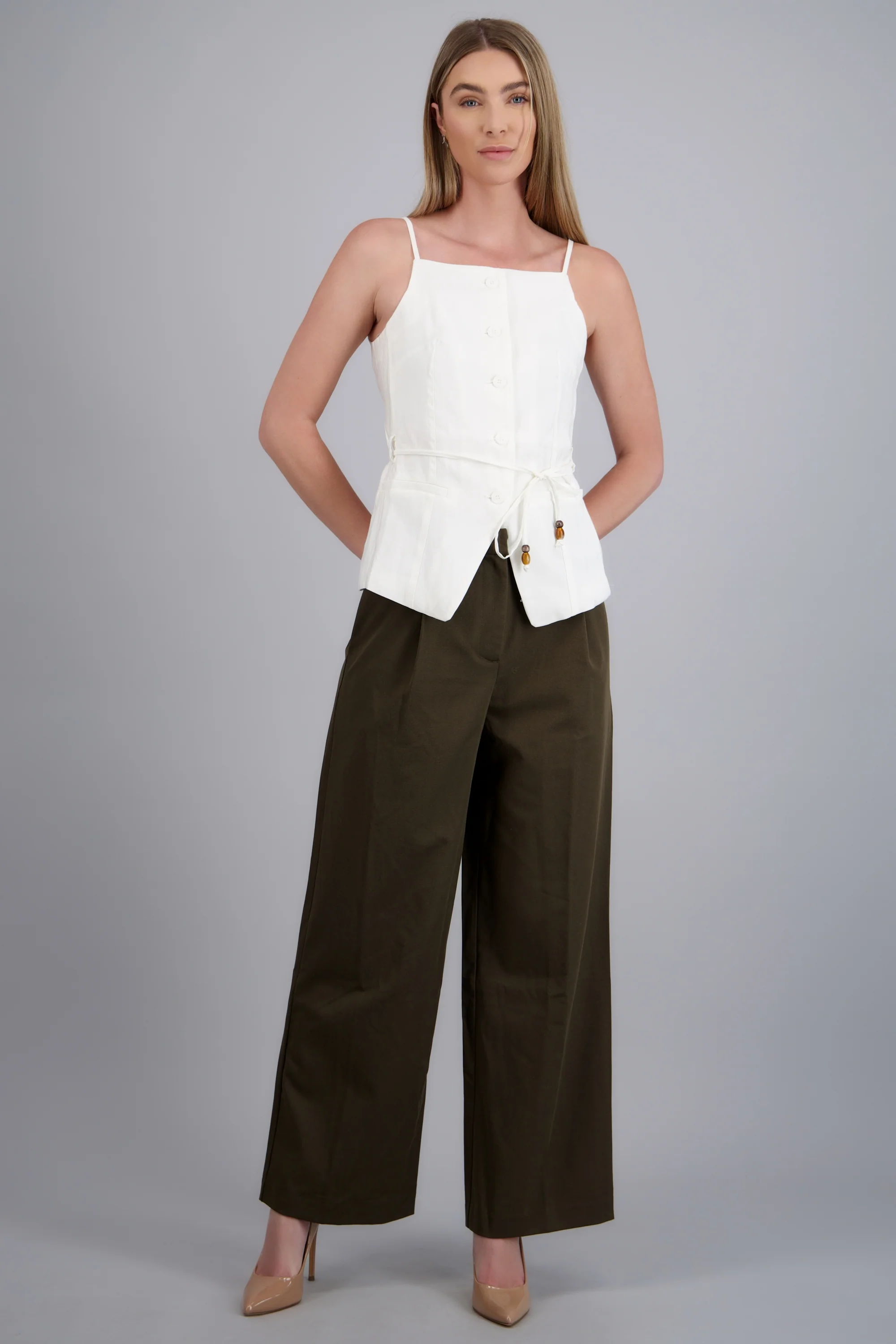 Pantalon liso pinzas - Image 2