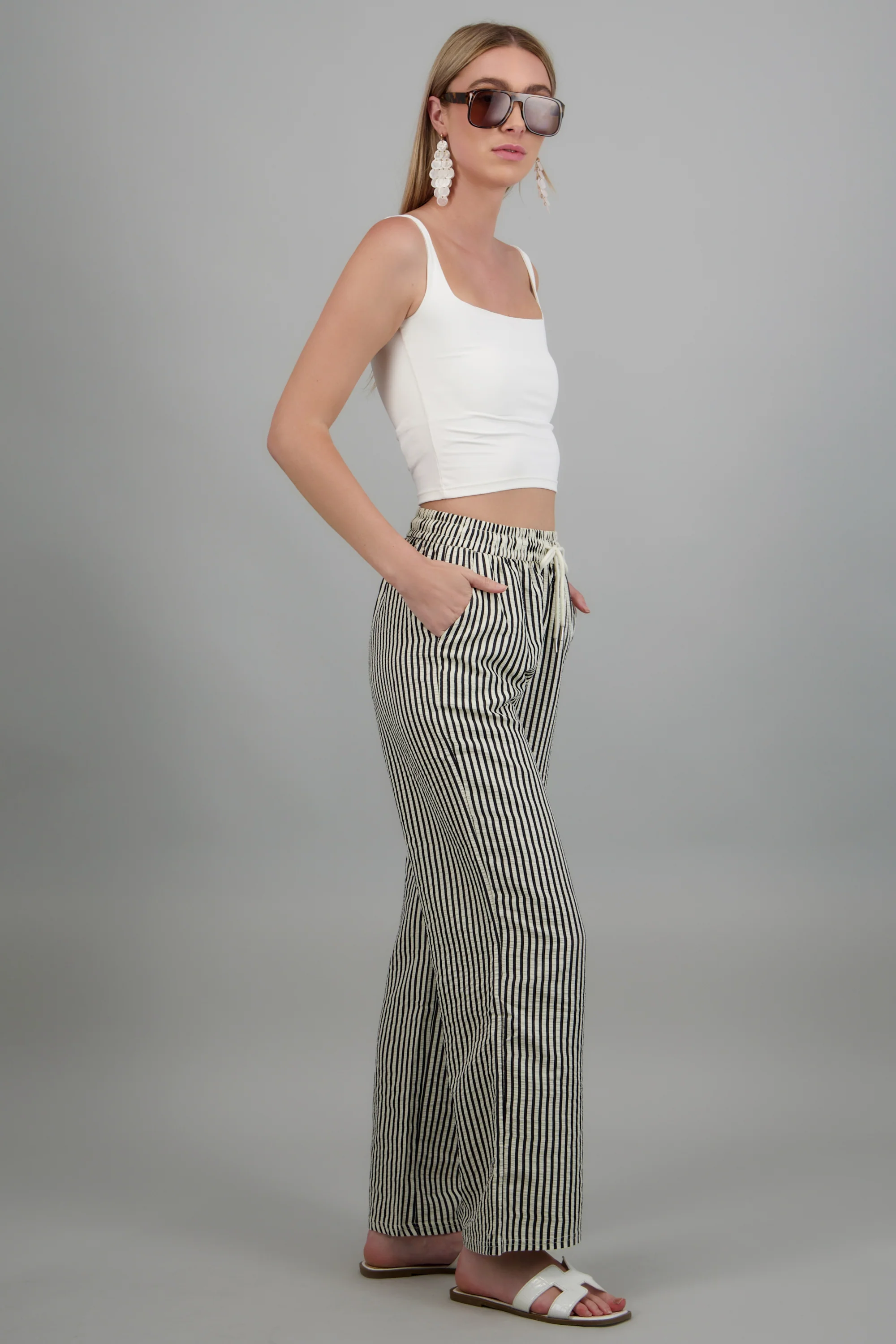 Pantalon rayas con jareta - Image 2