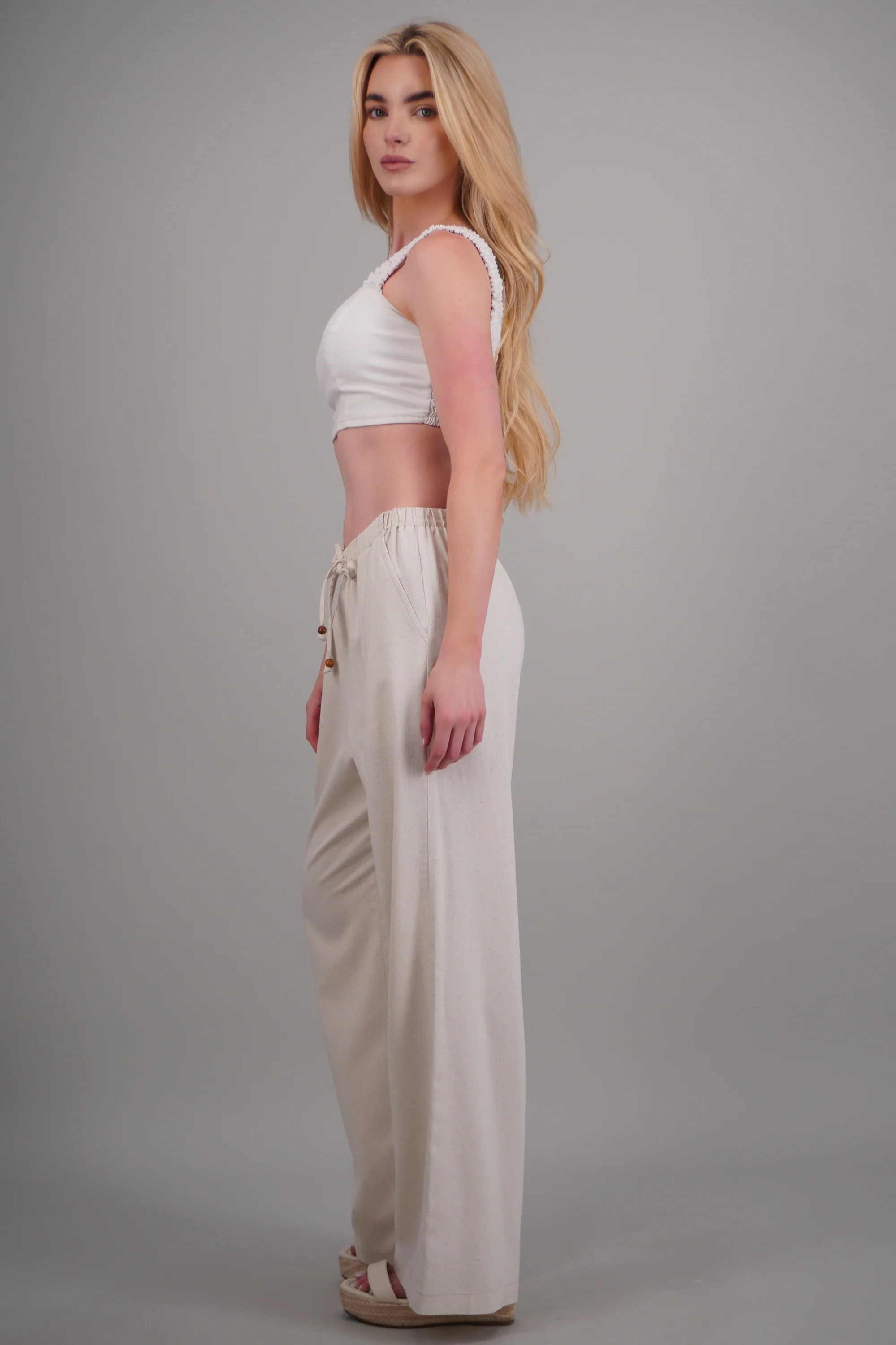 Pantalon recto detalle pretina elastica - Image 3
